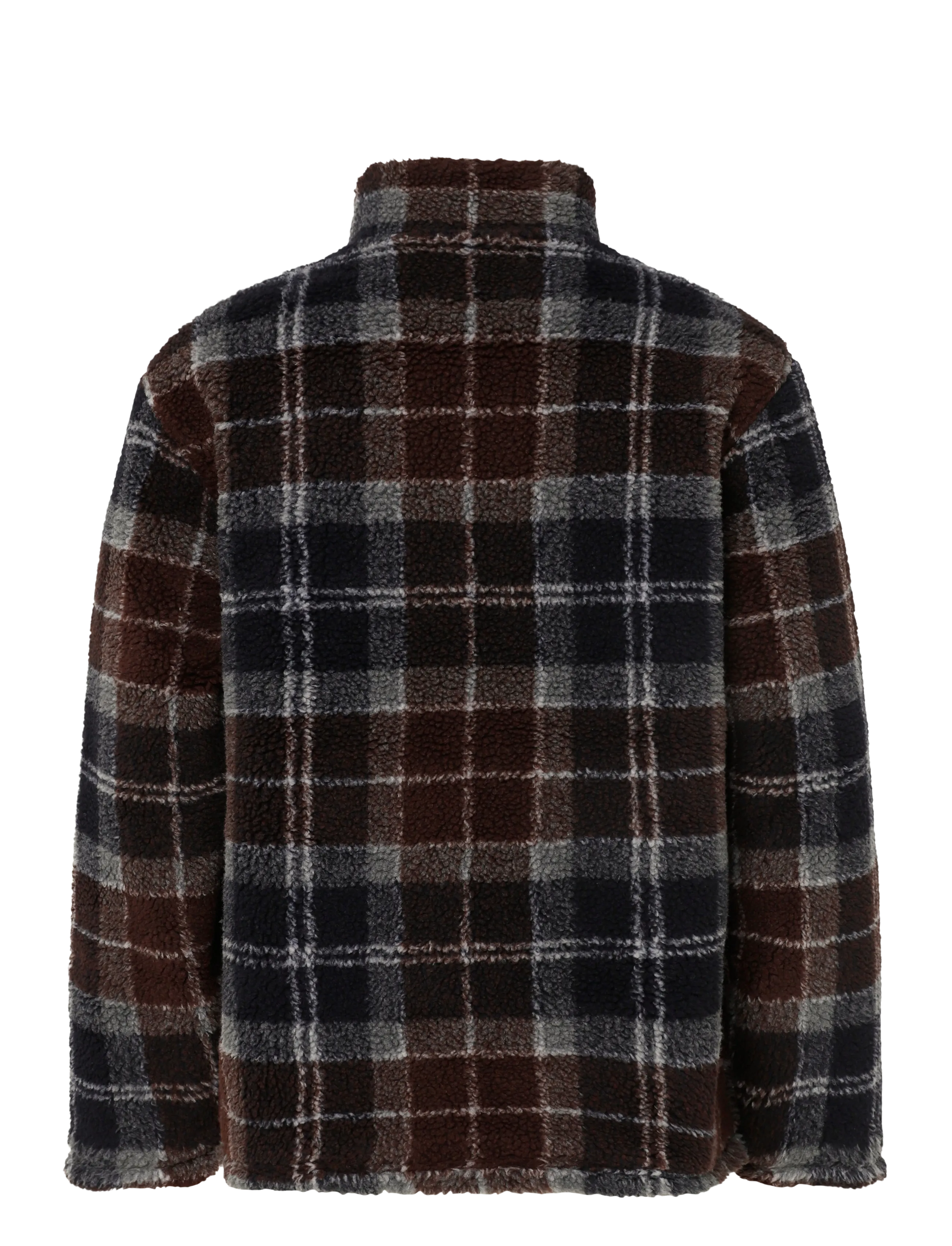 Barbour - Barbour Tartan Fleece Zip Through Sweatshirt - fall jackets - midnight oak tartan - 1