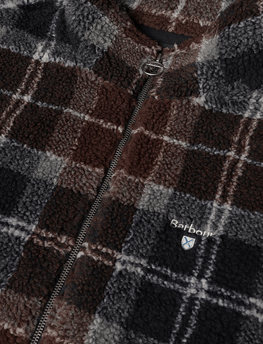 Barbour - Barbour Tartan Fleece Zip Through Sweatshirt - herbstjacken - midnight oak tartan - 2