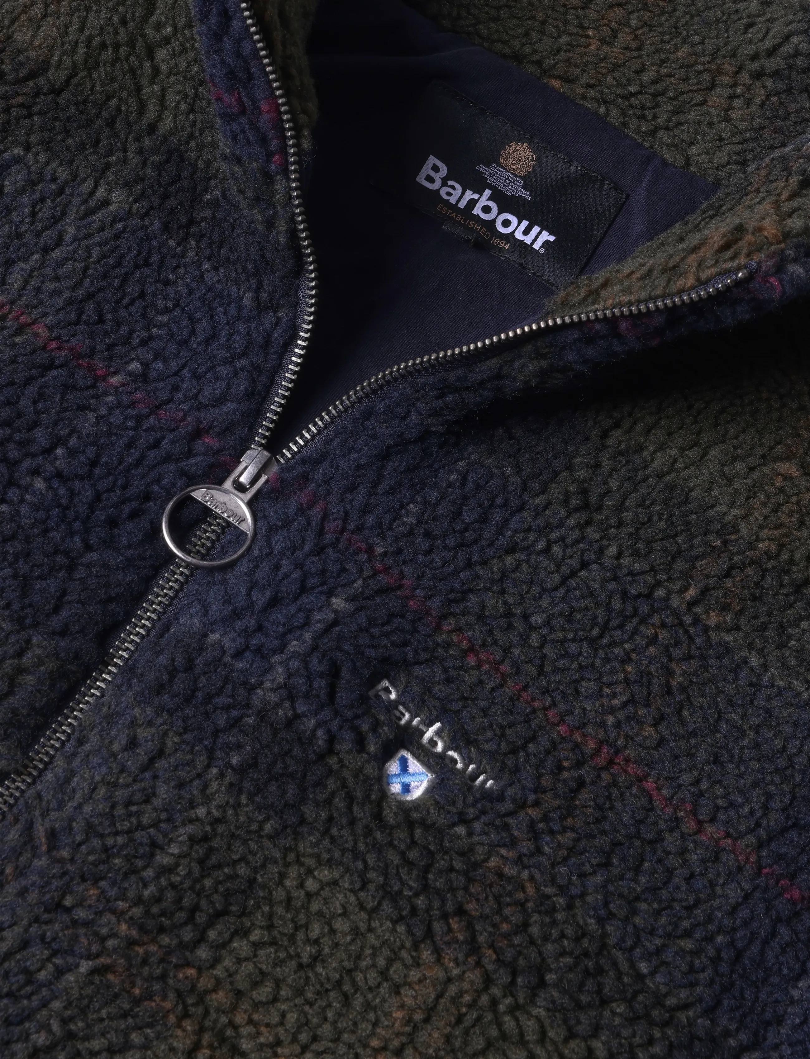 Barbour - Barbour Tartan Fleece Zip Through Sweatshirt - herbstjacken - shadow classic tartan - 2