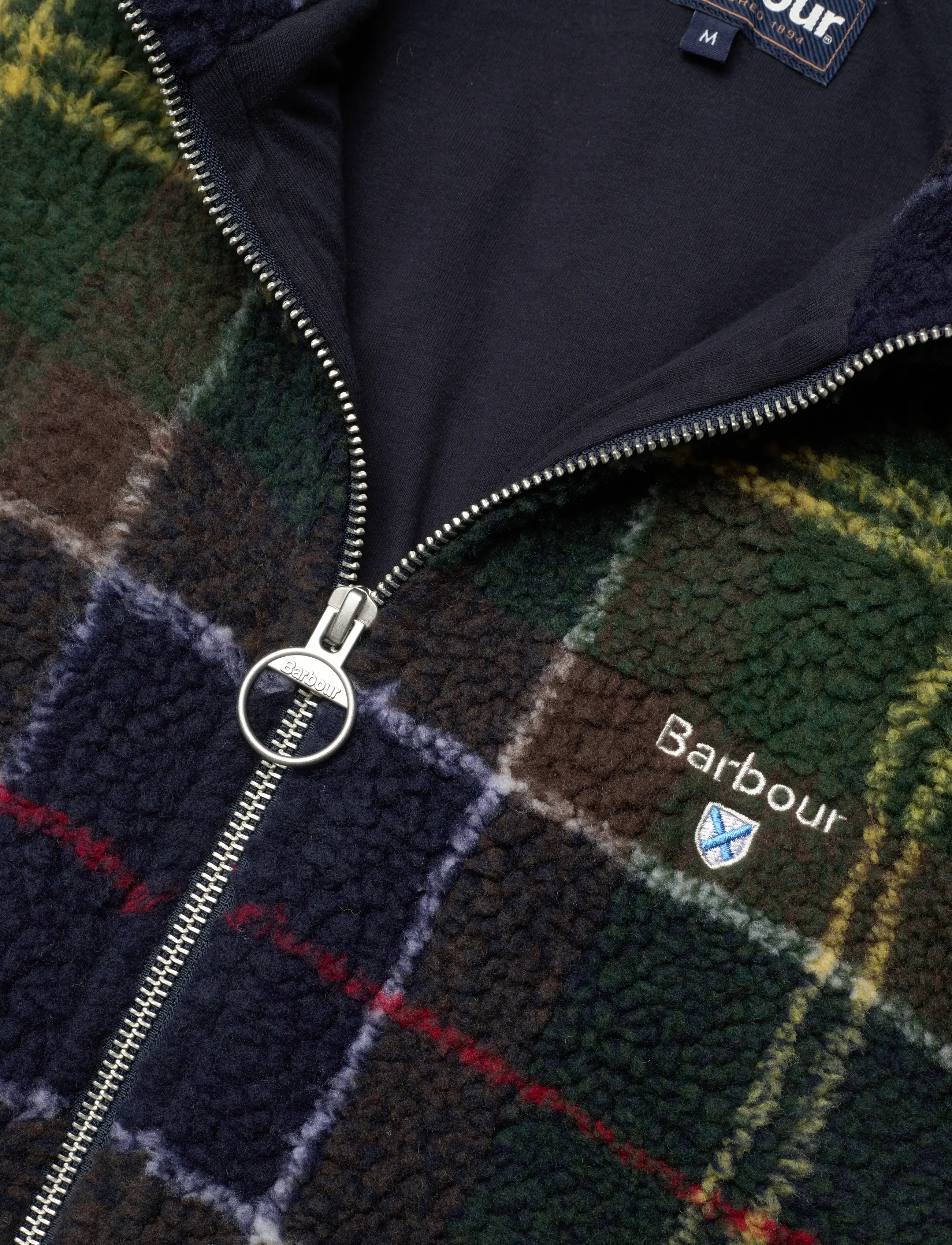 Barbour - Barbour Tartan Fleece Zip Through Sweatshirt - fall jackets - tartan - 2
