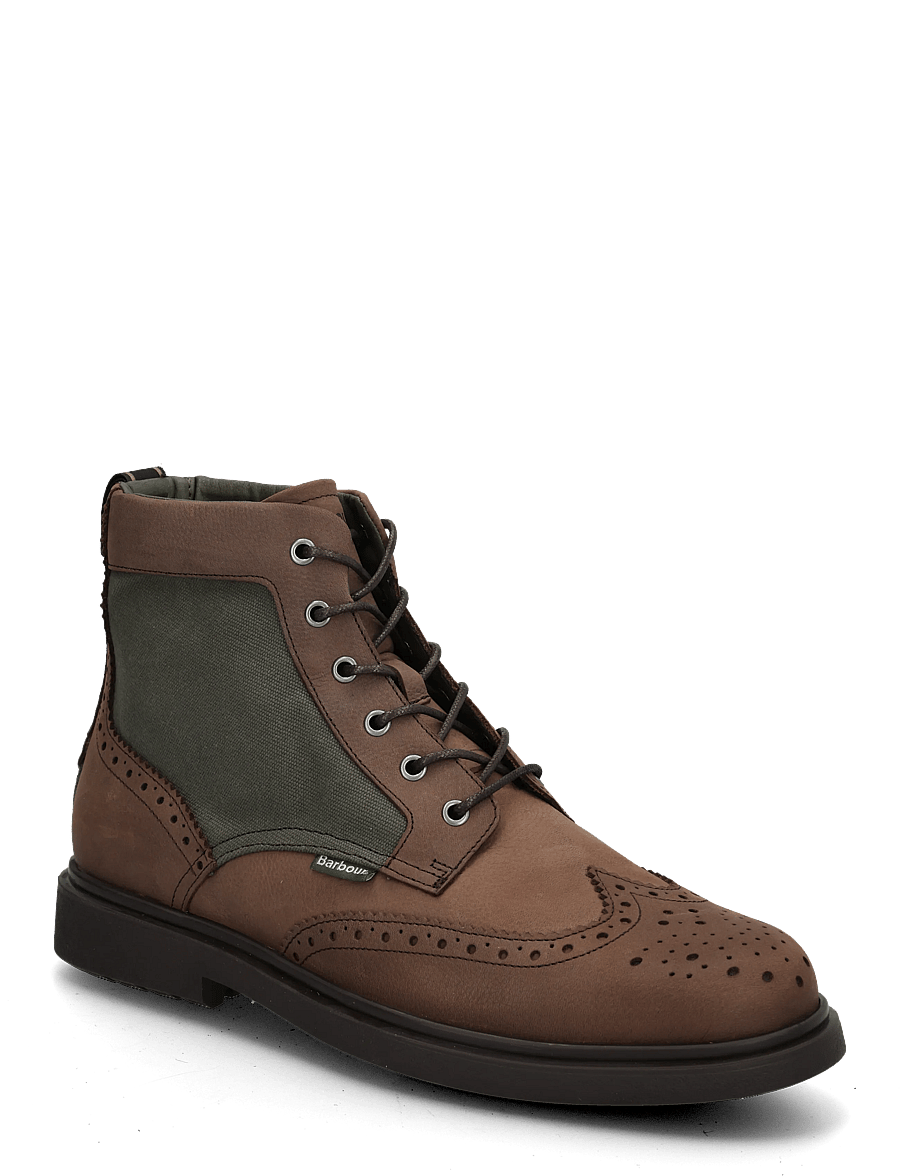 Barbour - Barbour Barmoor Brogue Boot - snørestøvler - dk brown - 0