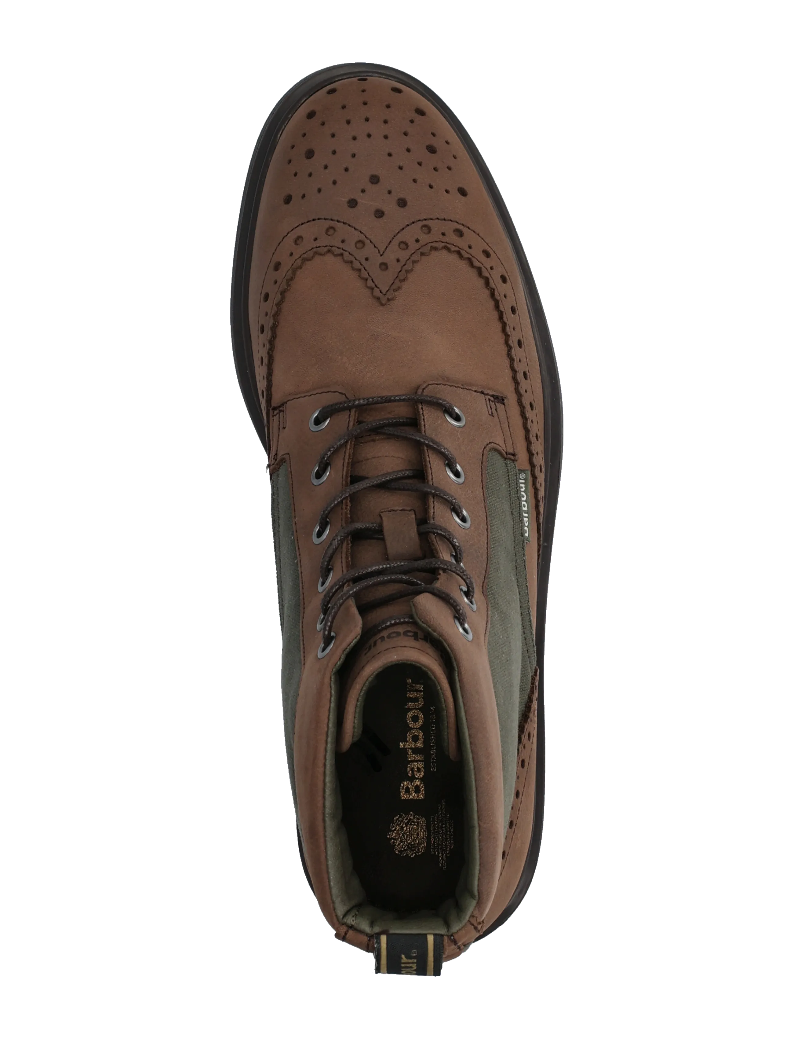 Barbour - Barbour Barmoor Brogue Boot - snørestøvler - dk brown - 3