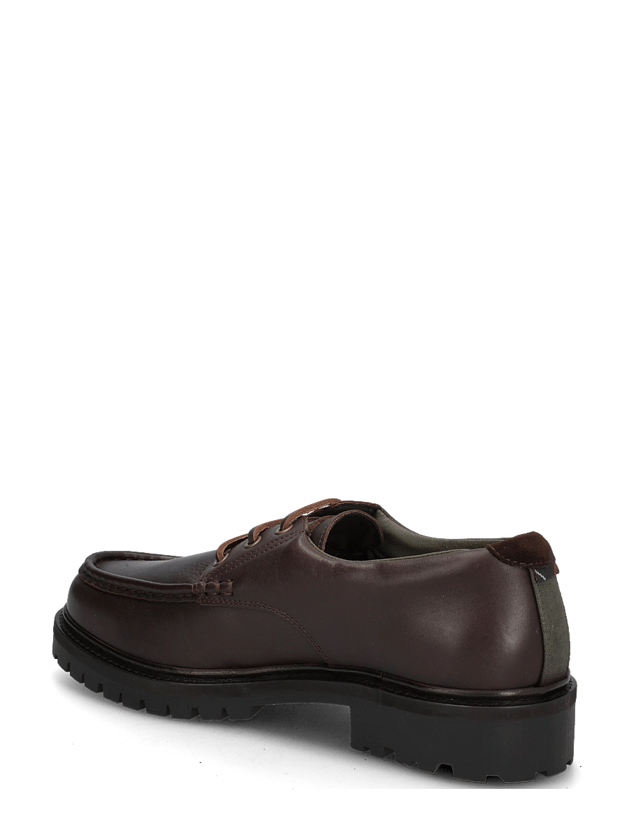 Barbour - Barbour Paxton Apron Derby Shoe - moc-toe kingad - dk brown - 1
