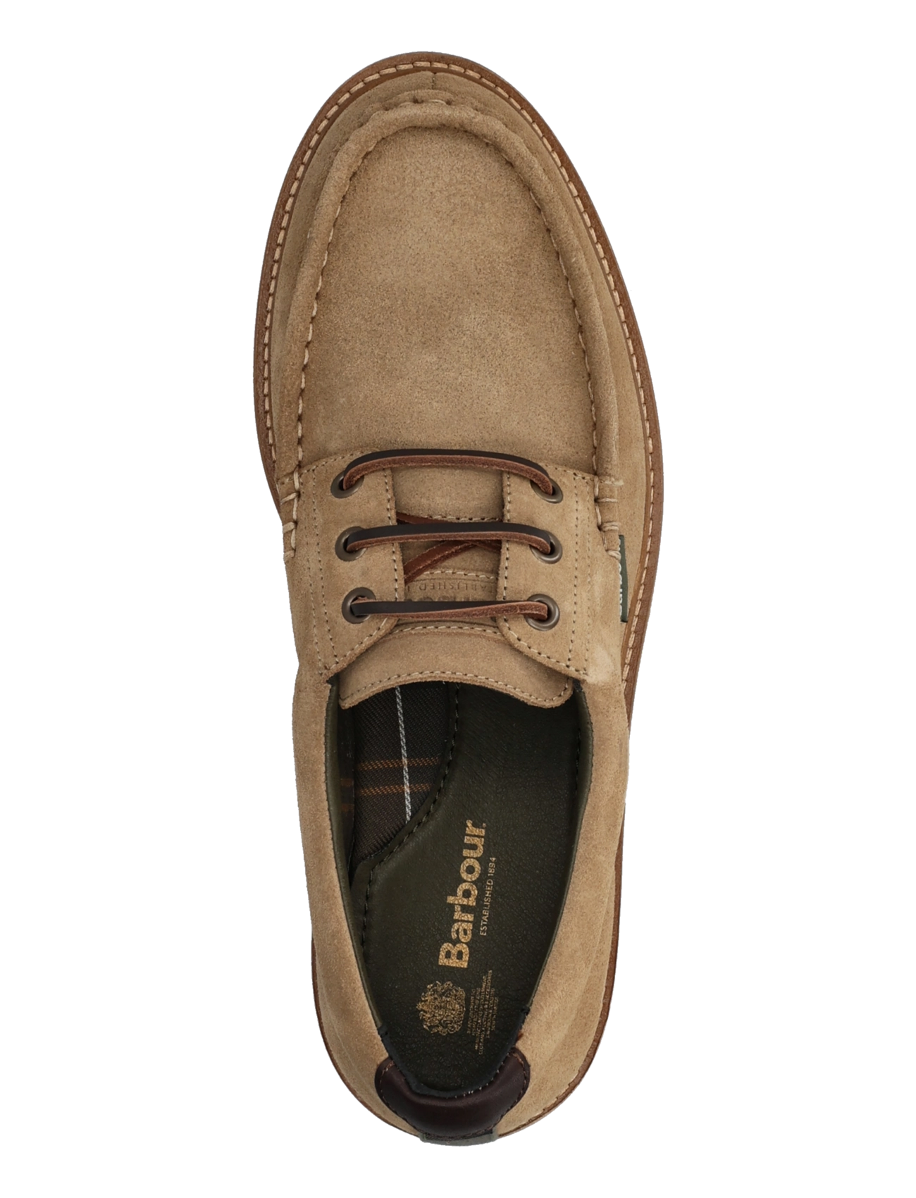 Barbour - Barbour Paxton Apron Derby Shoe - moc toe skor - taupe suede - 3
