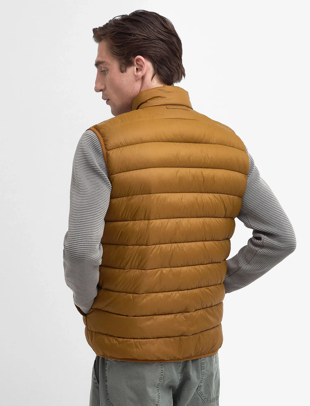 Barbour orange vest shop