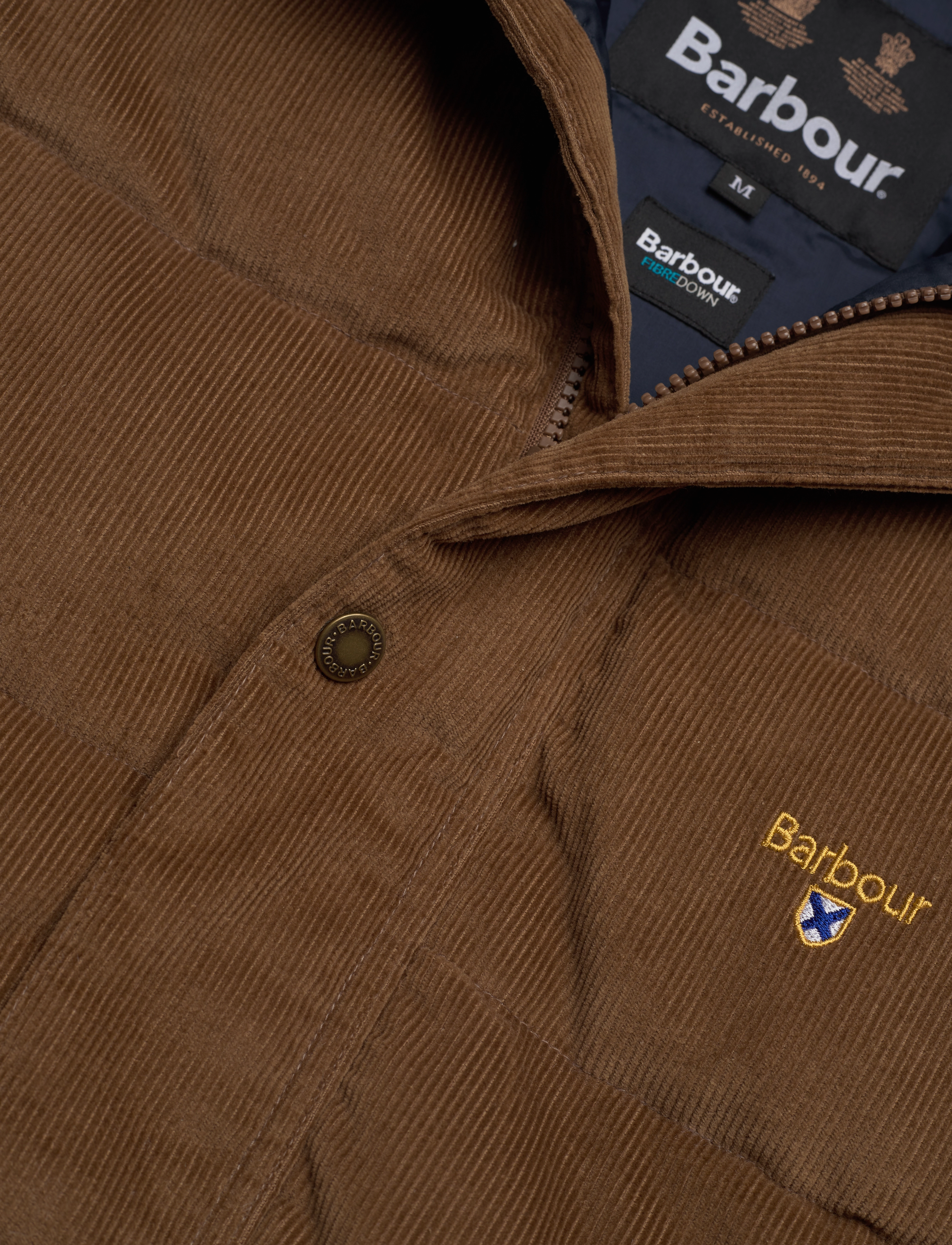 Barbour - Barbour Cord Baffle Gilet - beige/ivy tartan - 2