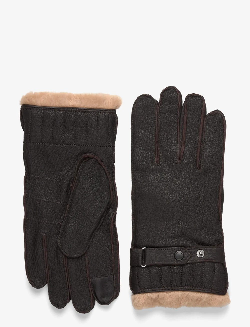 Barbour - Barbour Leather Utility Gloves - prekės kiekvienai progai - brown - 0