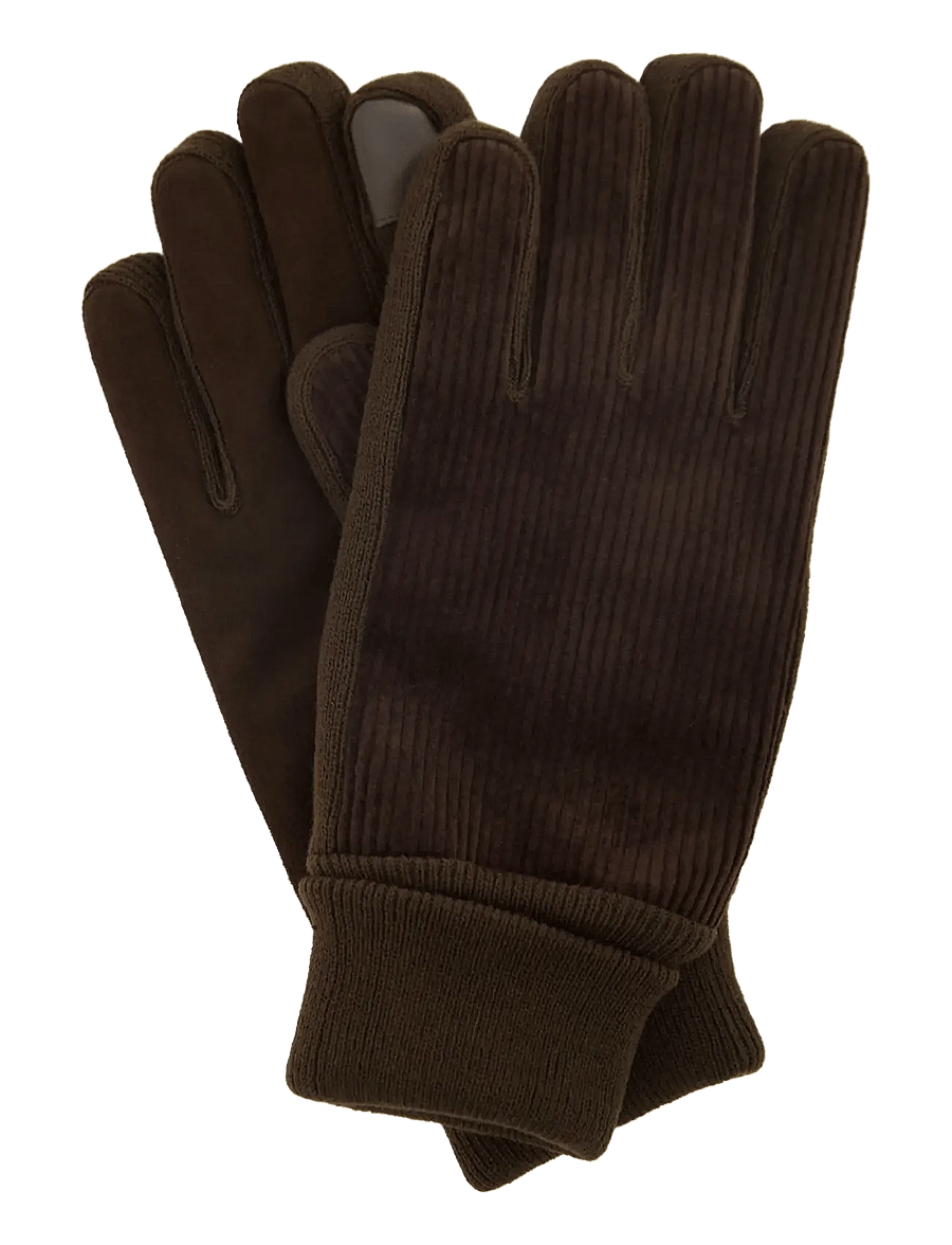 Barbour - Barbour Magnus Cord Gloves - brown - 0