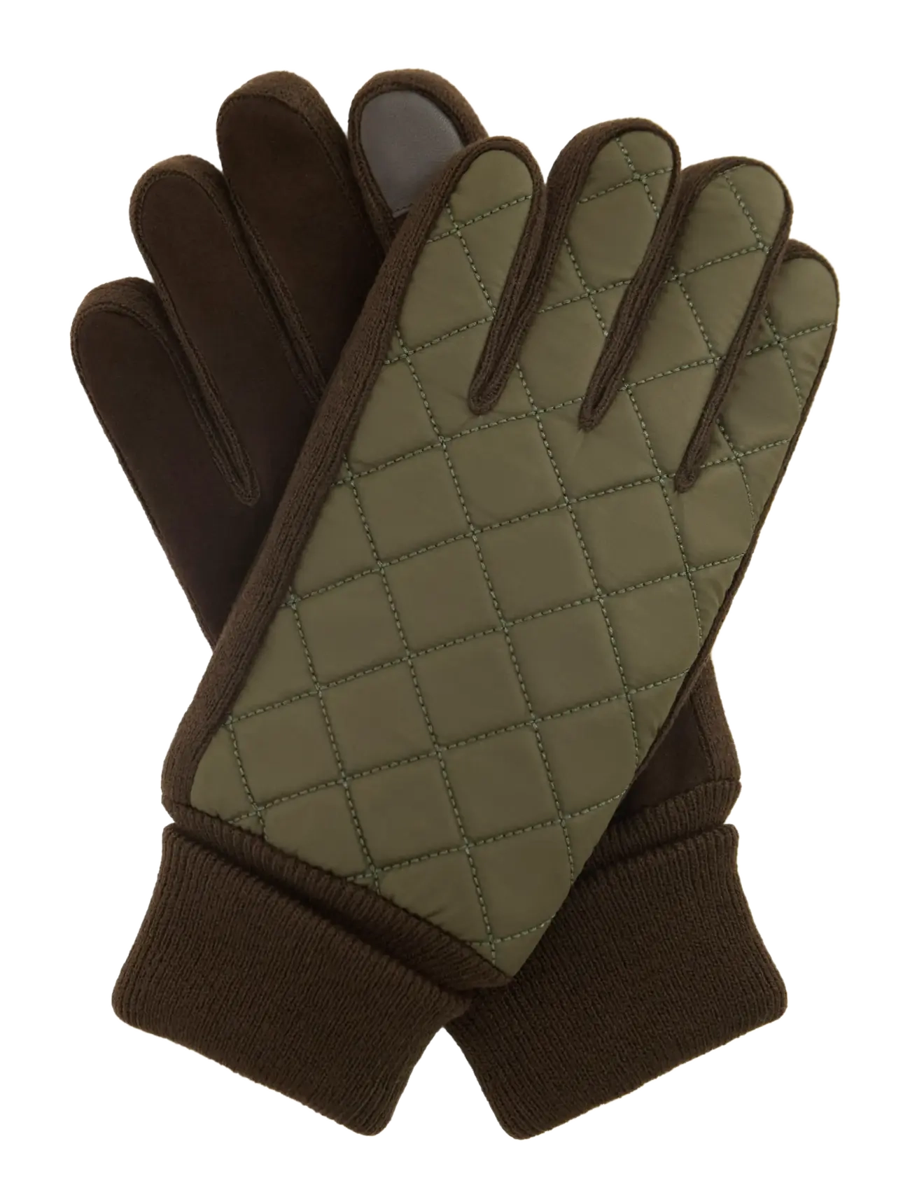 Barbour Barbour Magnus Quilt Gloves - Barbour - FOREST/BROWN / brown