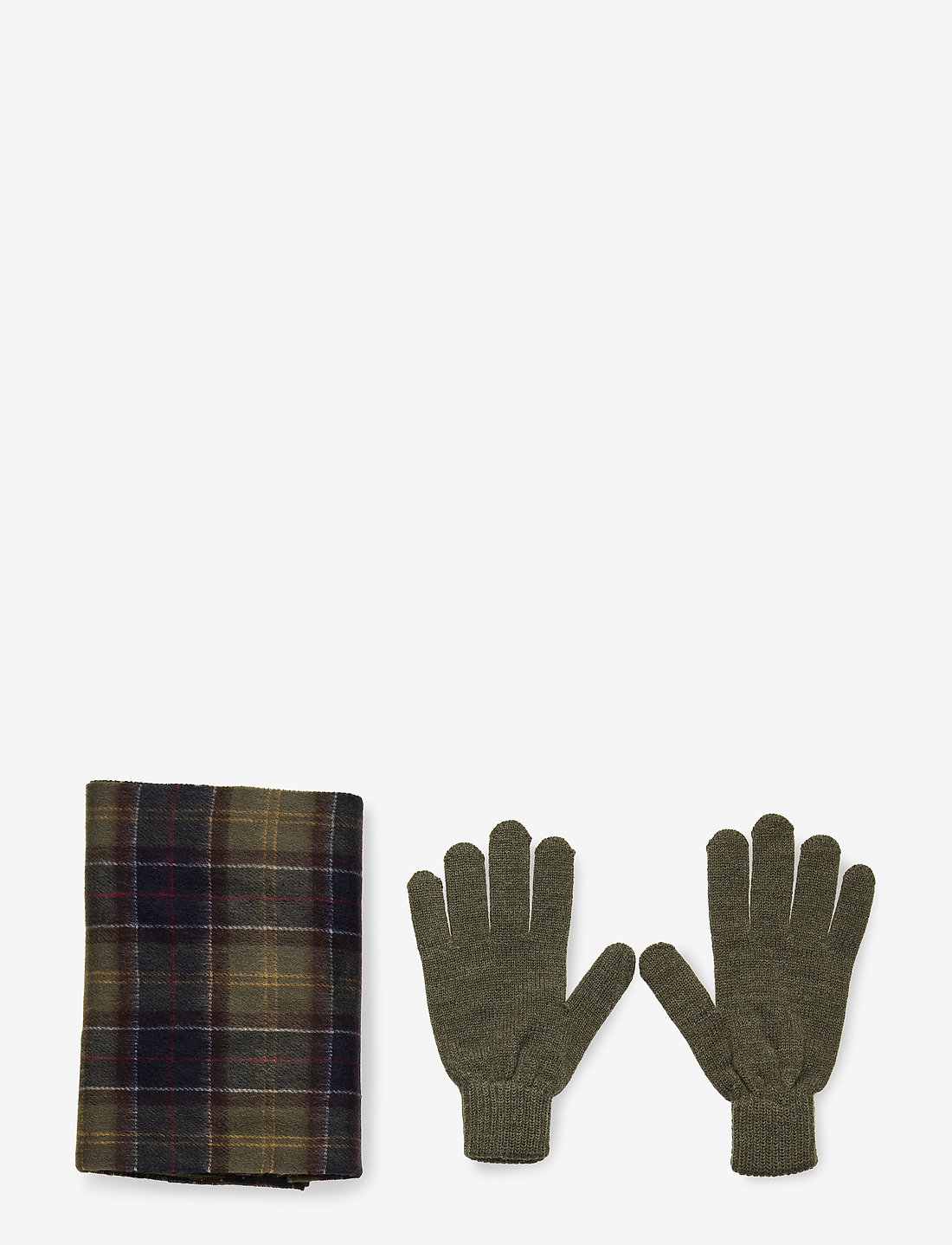 Barbour - Barbour Tartan Scarf And Glove Gift Set - halsdukar - classic/olive - 1