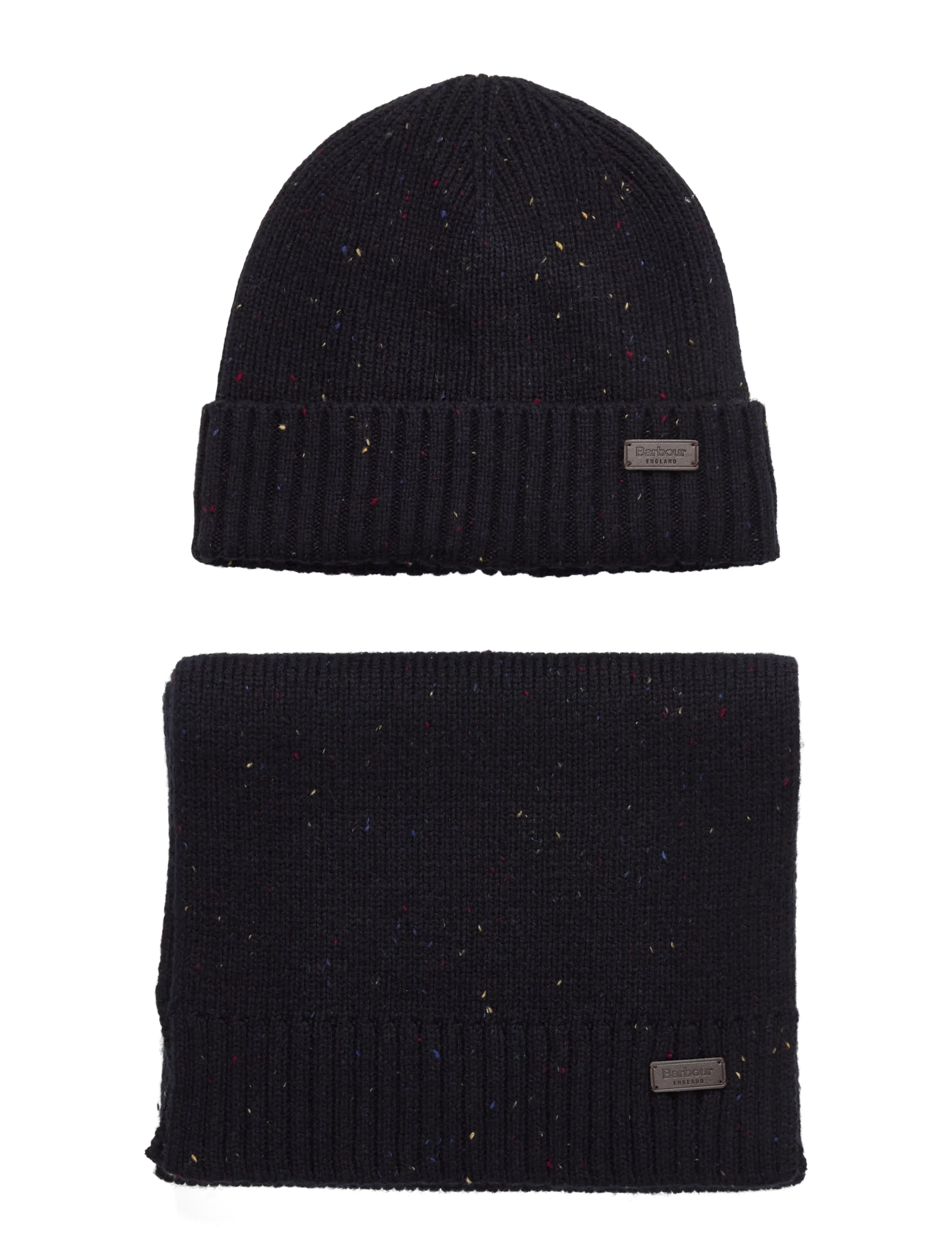 Barbour Car F Beanie/Scarf Gift Set, Mænd, Strikket Hue Og Halsedisse Sæt, Sort, Str: ONE SIZE