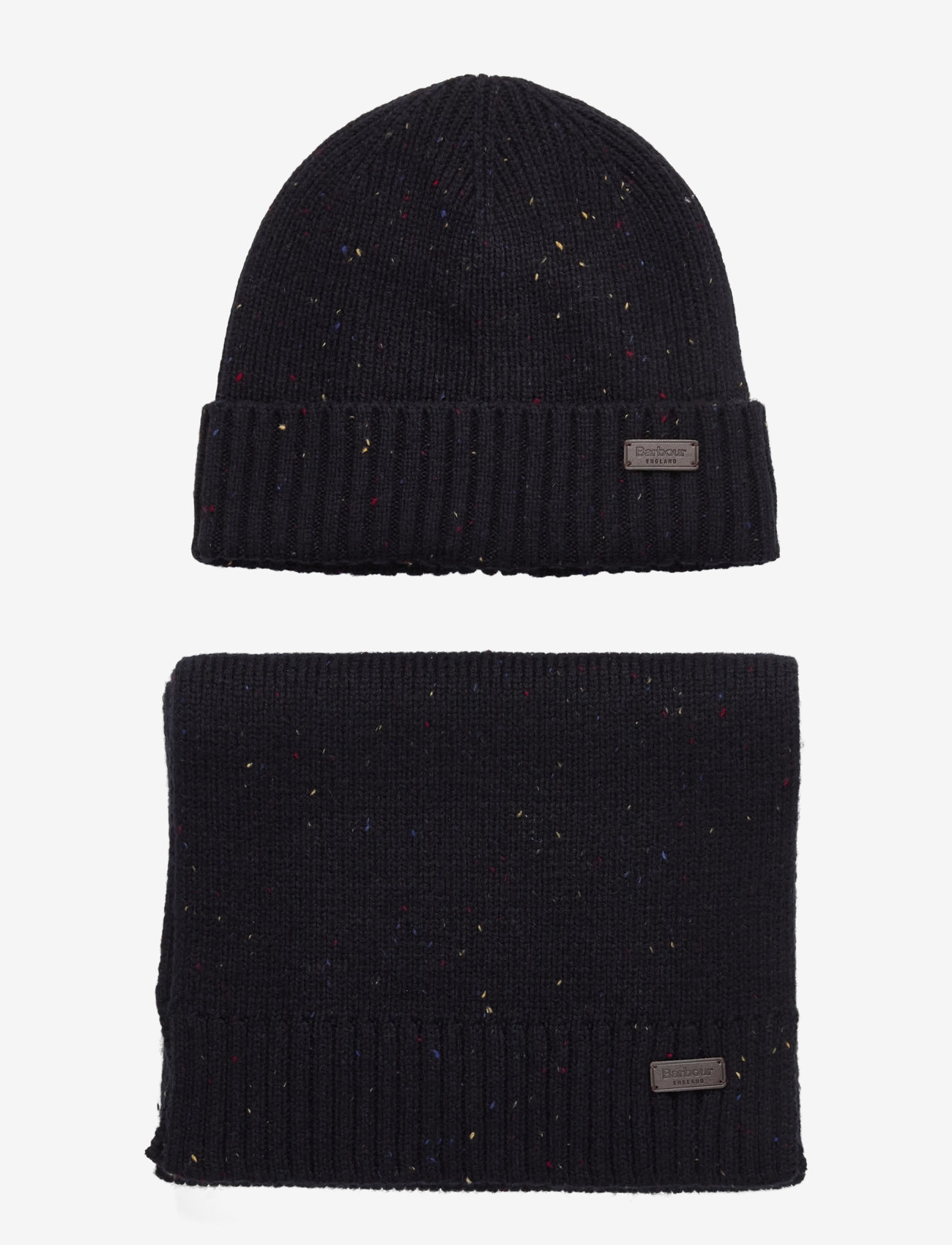 Barbour - Barbour Car f Beanie/scarf Gift Set - winter scarves - navy - 0