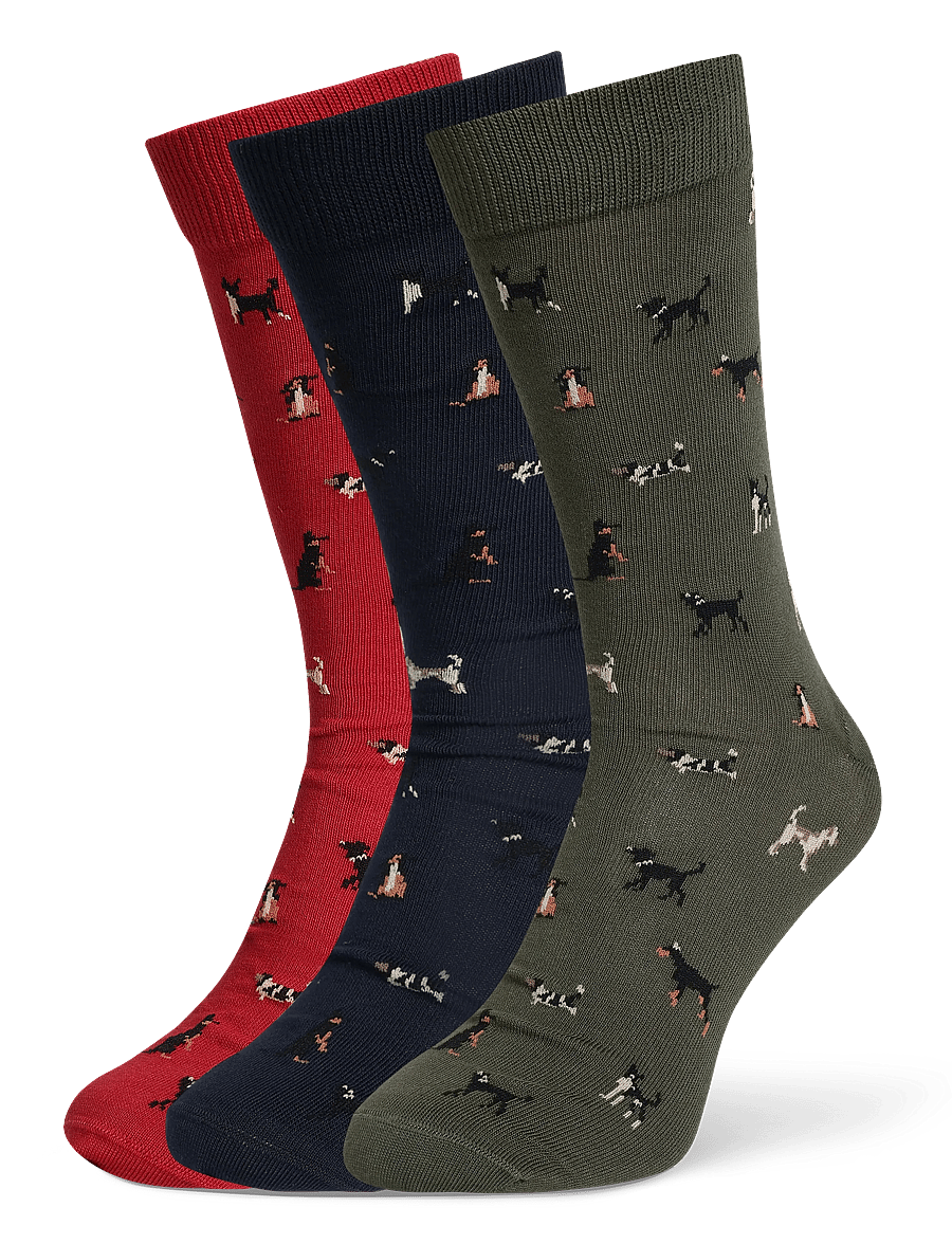 Barbour - Barbour Dog Sock Gift Set - navy/red/green - 0