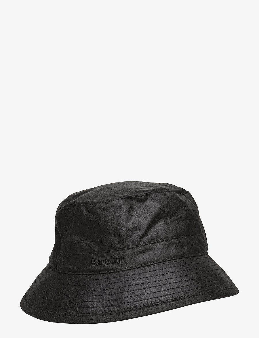Barbour - Barbour Wax Bucket Hat - Ämber-kübarad - black - 0