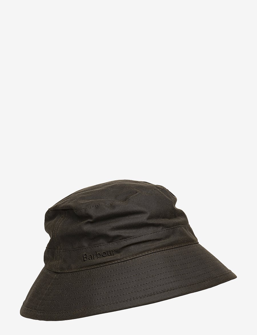 Barbour - Barbour Wax Bucket Hat - Ämber-kübarad - dk olive - 0