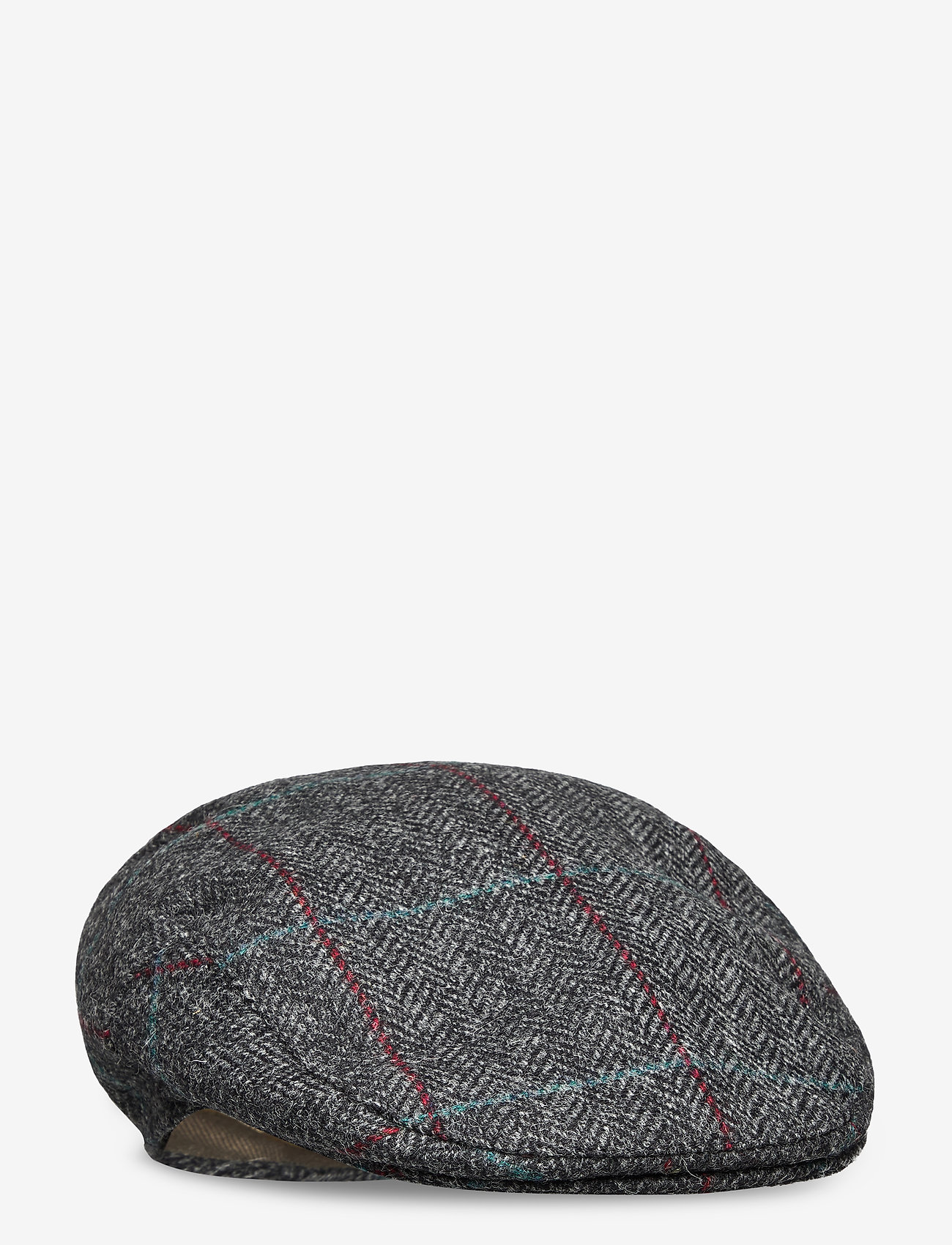 Barbour - Barbour Crief Flat Cap - flat caps - charcoal/red/bl - 0