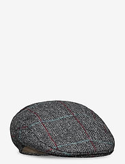 Barbour Crief Flat Cap - CHARCOAL/RED/BL