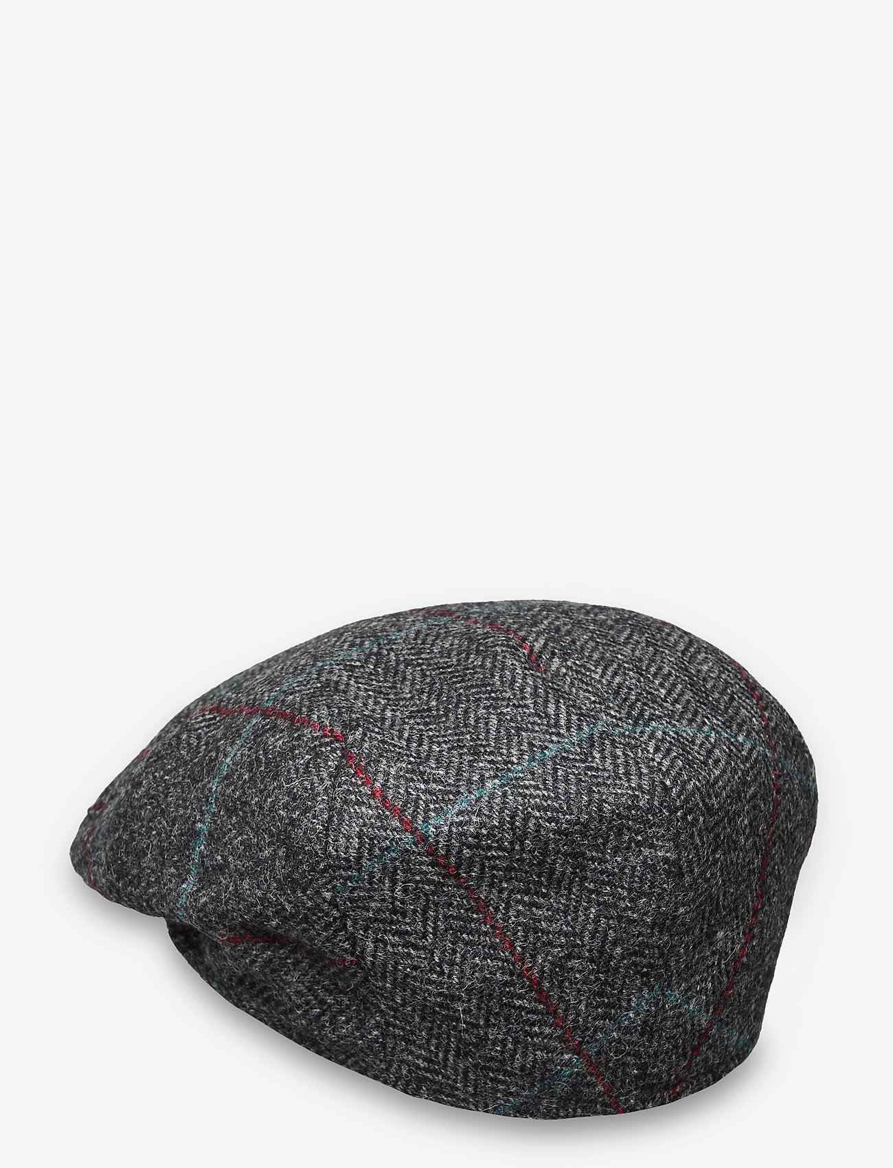 Barbour - Barbour Crief Flat Cap - flat caps - charcoal/red/bl - 1