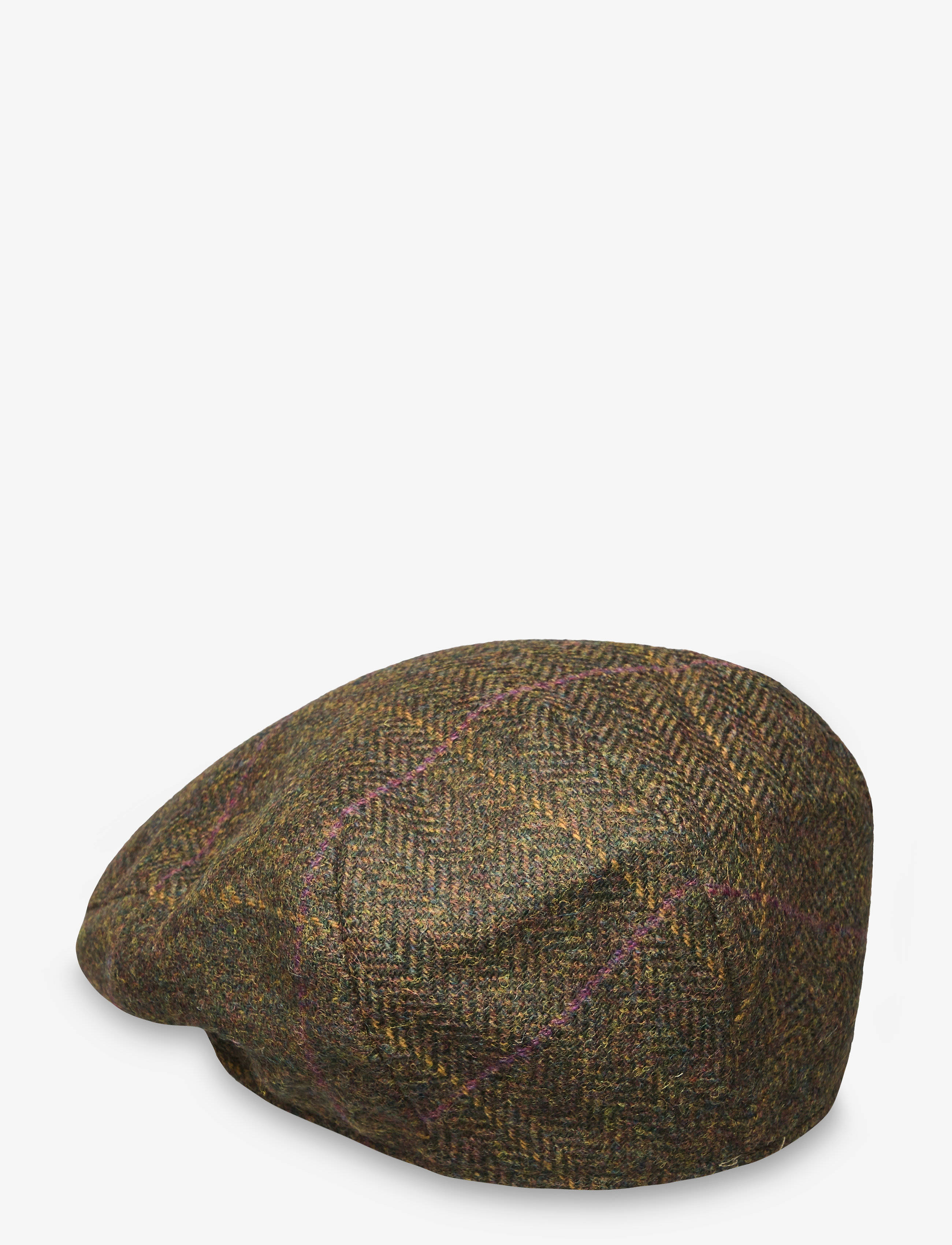 Barbour - Barbour Crieff Flat Cap - gubbkepsar - olive/purple/ye - 1
