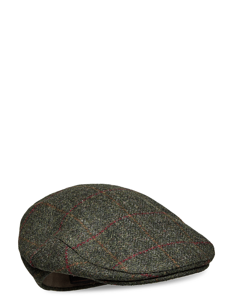 Barbour - Barbour Crieff Flat Cap - sonid - olive/red overcheck - 0