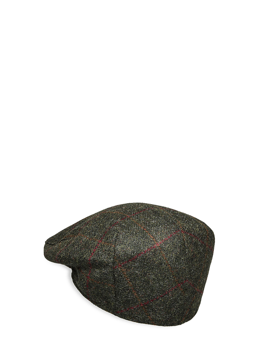 Barbour - Barbour Crieff Flat Cap - sonid - olive/red overcheck - 1
