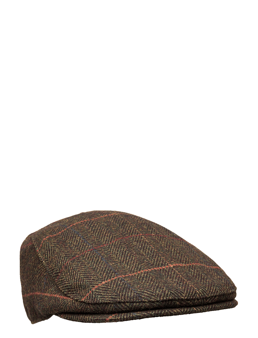 Barbour - Barbour Cheviot Flat Cap - olive herringbone - 0