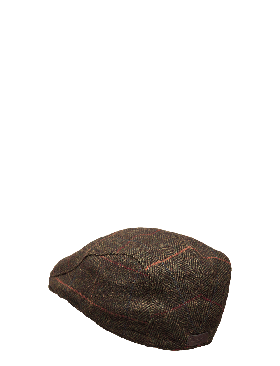 Barbour - Barbour Cheviot Flat Cap - olive herringbone - 1