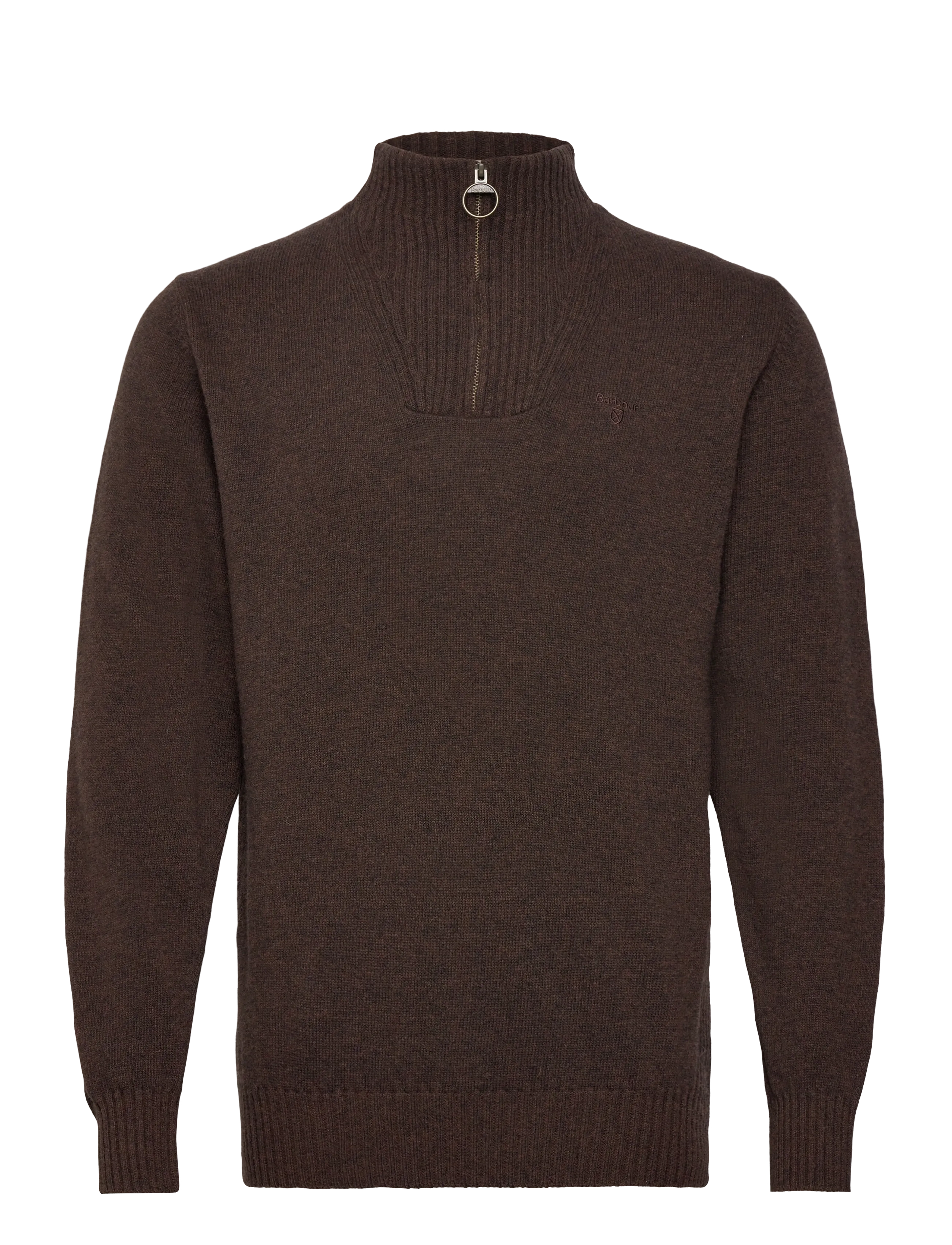 Barbour Barbour Essential L/Wool Half Zip Knitted Jumper - Half zip-tröjor - BROWN / brown