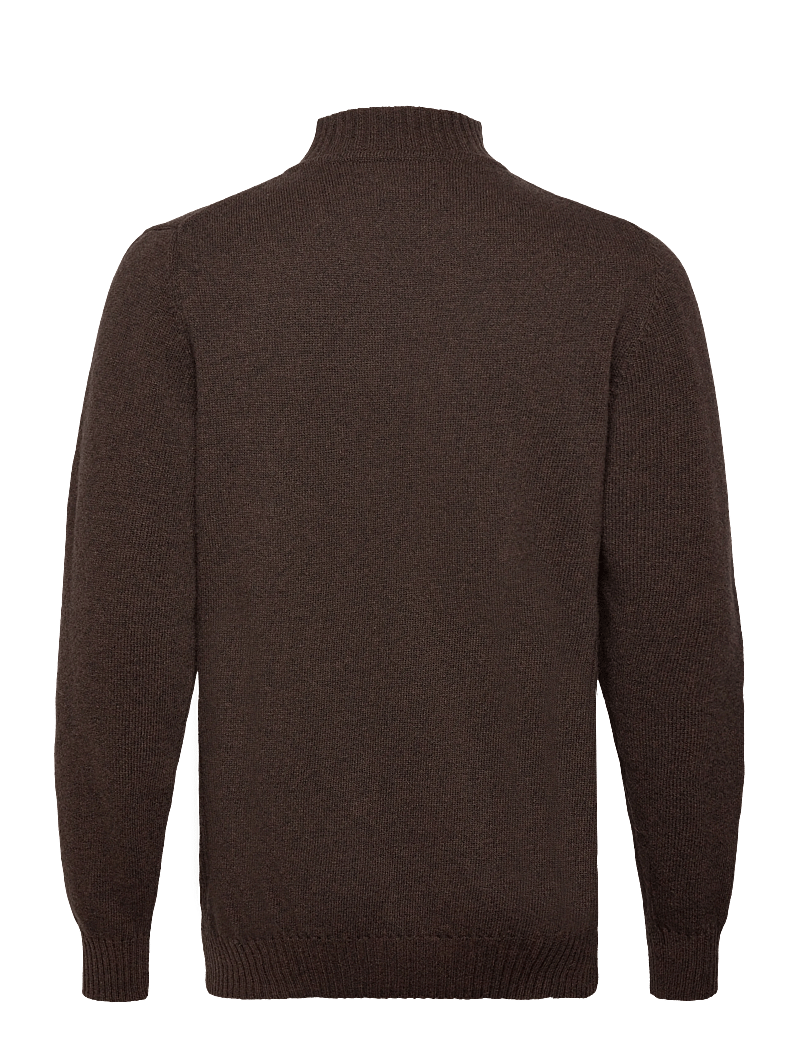 Barbour - Barbour Essential Lambswool Half Zip Knit - tõmblukk-kaelusega dressipluusid - brown - 1