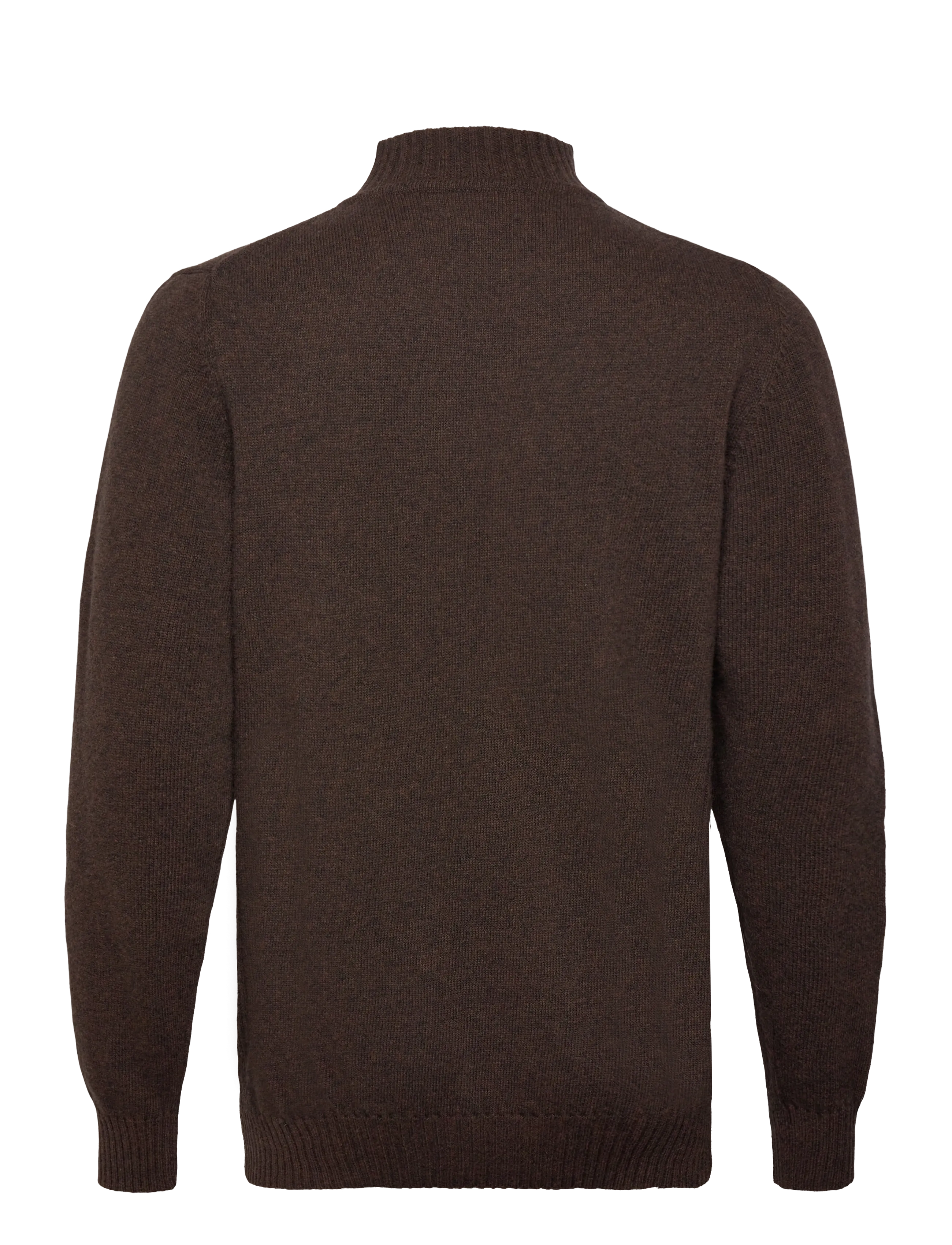 Barbour - Barbour Essential L/Wool Half Zip Knitted Jumper - half zip-tröjor - brown - 1