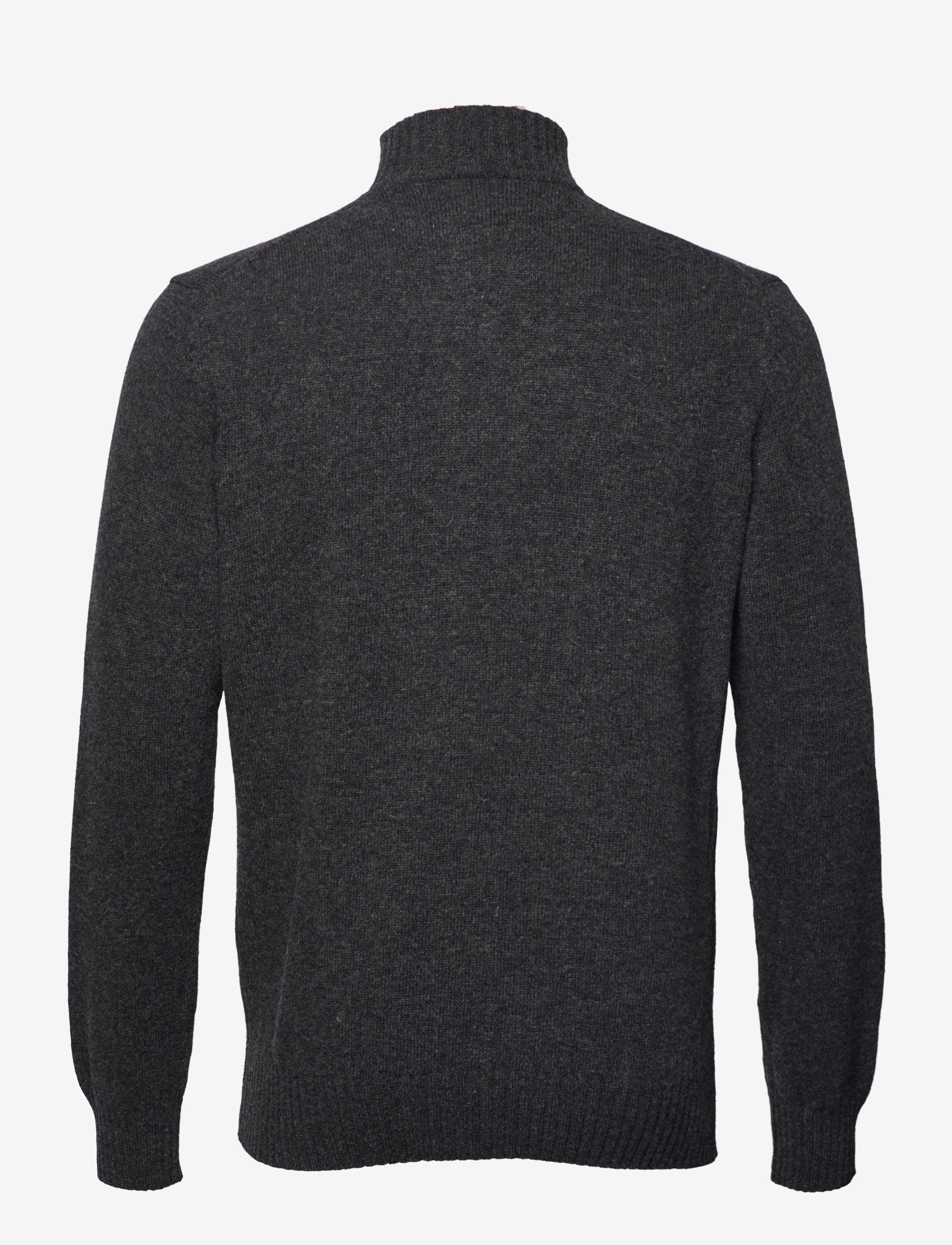 Barbour - Barbour Essential Lambswool Half Zip - half zip jumpers - charcoal - 2