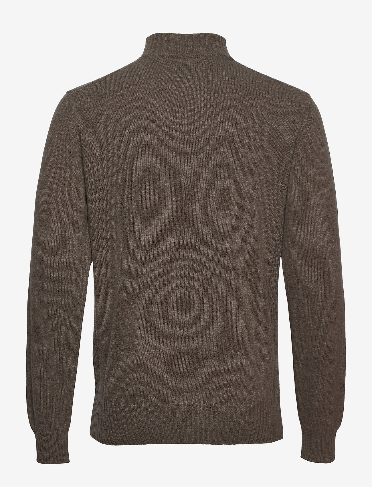 Barbour - Barbour Essential Lambswool Half Zip Knit - half zip-trøjer - dk stone - 1