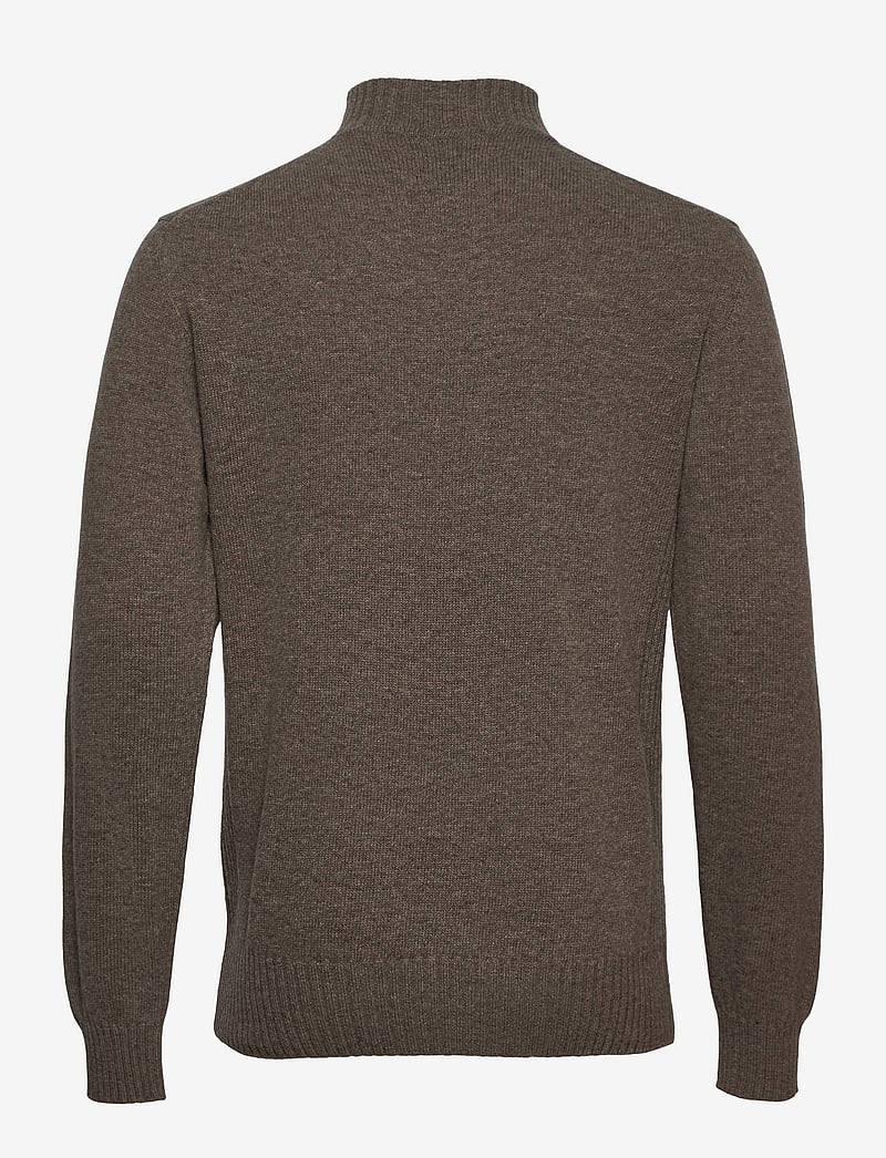 Barbour - Barbour Essential Lambswool Half Zip Knit - half zip-trøjer - dk stone - 1