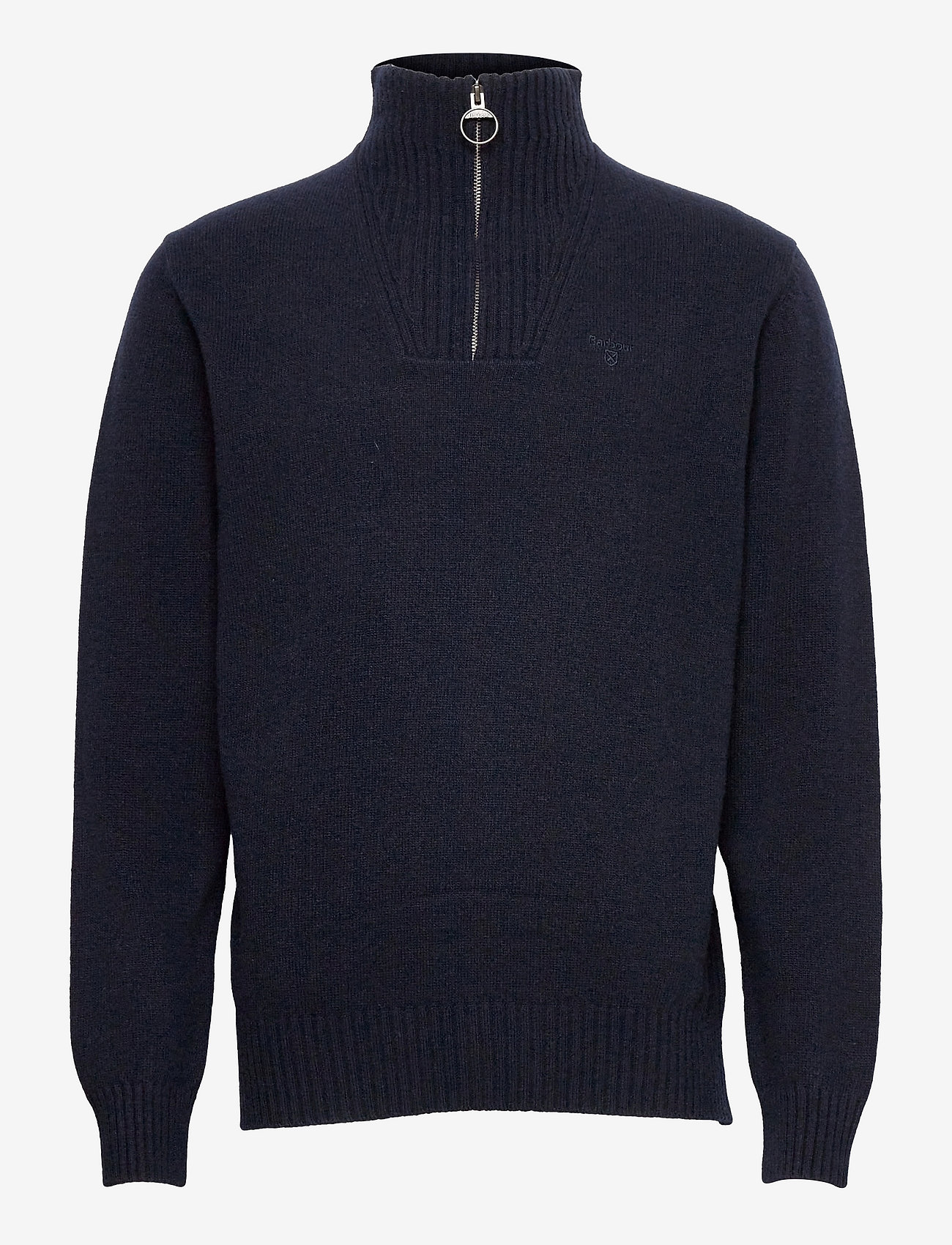 Barbour - Barbour Essential Lambswool Half Zip Knit - half zip-trøjer - navy/ecru beaco - 1