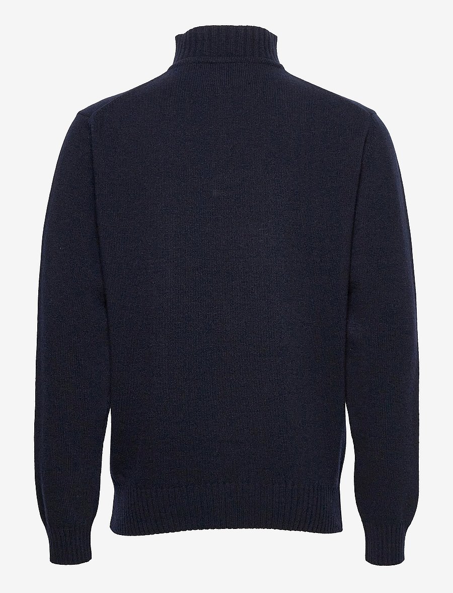 Barbour - Barbour Essential L/Wool Half Zip Knitted Jumper - half zip-tröjor - navy/ecru beaco - 2