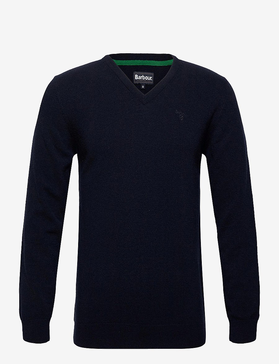 Barbour - Barbour Essential L/Wool V Neck Sweater - v-ausschnitt - navy - 1