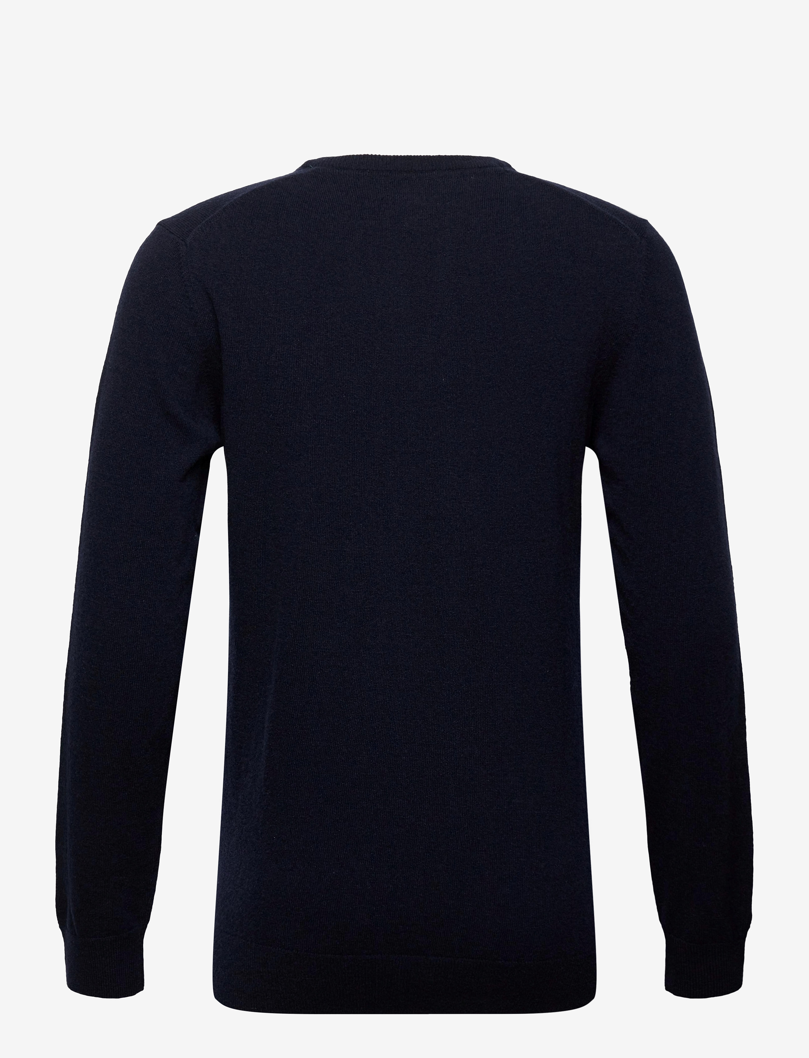 Barbour - Barbour Essential Lambswool V Neck Sweater - v-necks - navy - 2