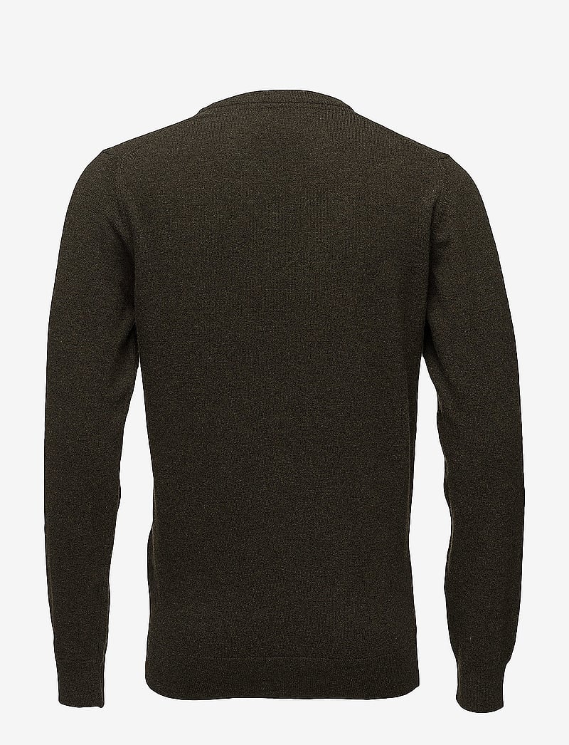 Barbour - Barbour Essential Lambswool V Neck Sweater - knitted v-necks - racing grn - 2