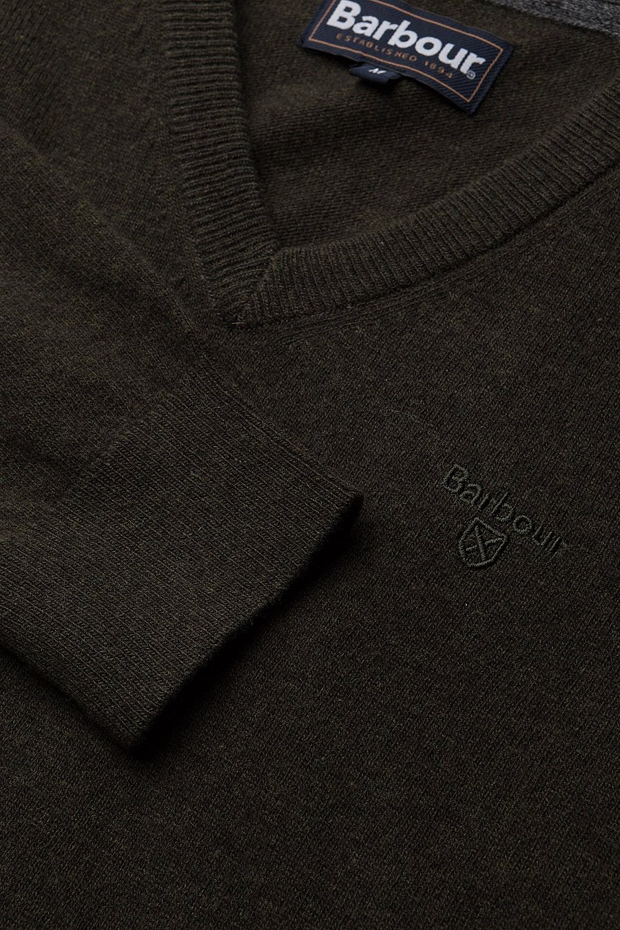 Barbour - Barbour Essential L/Wool V Neck Sweater - v-ausschnitt - racing grn - 5
