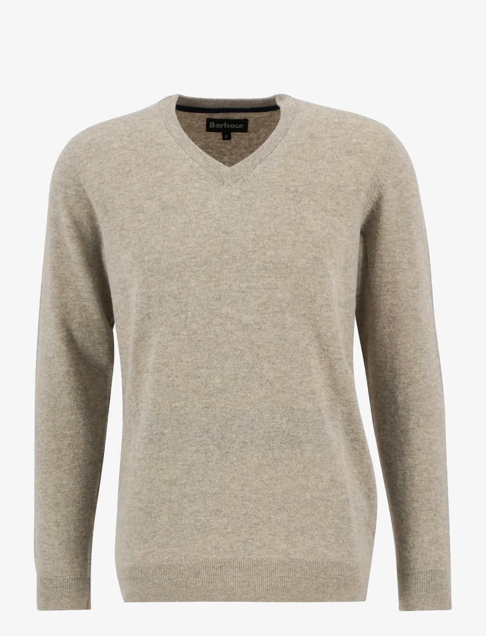 Barbour - Barbour Essential Lambswool V Neck Sweater - v-ausschnitt - stone - 1