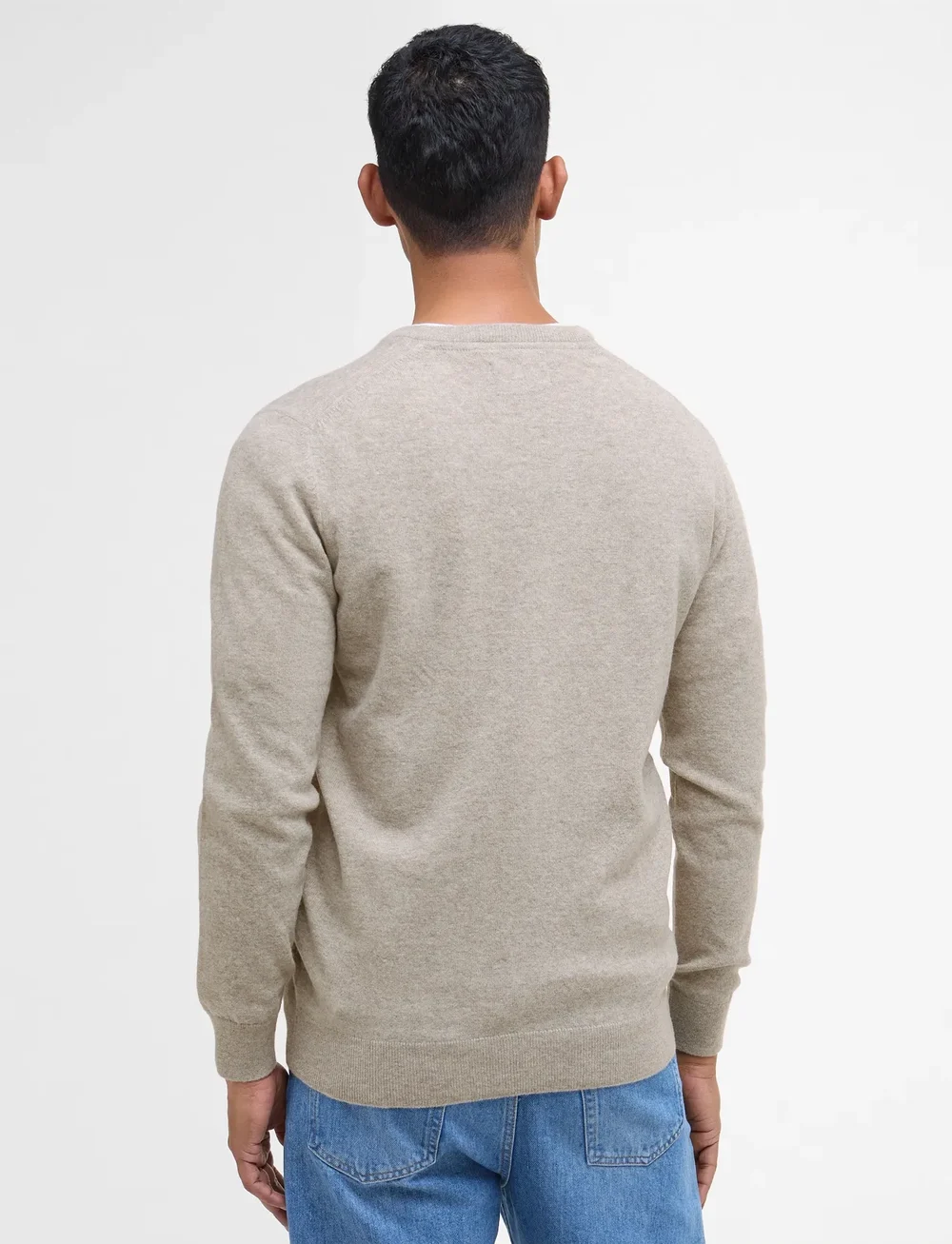 Barbour - Barbour Essential Lambswool V Neck Sweater - v-ausschnitt - stone - 2