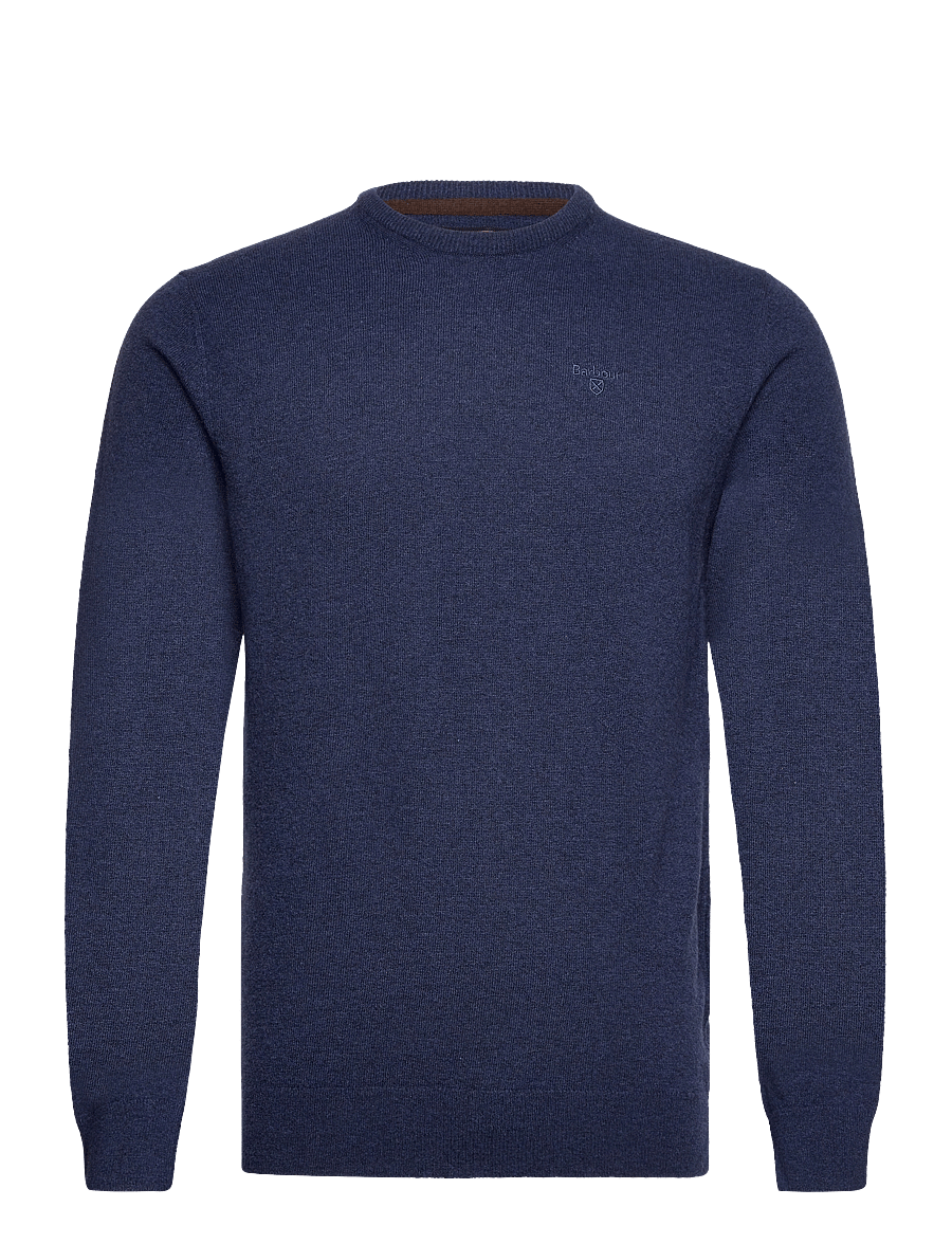 Barbour - Barbour Essential L/Wool Crew Neck Sweater - rundhalsad - blue - 0