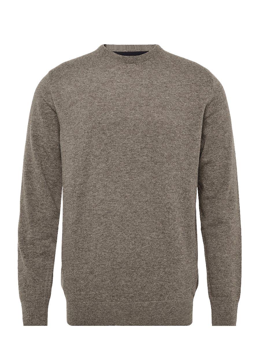 Barbour - Barbour Essential L/Wool Crew Neck Sweater - rundhalsad - dark stone - 0