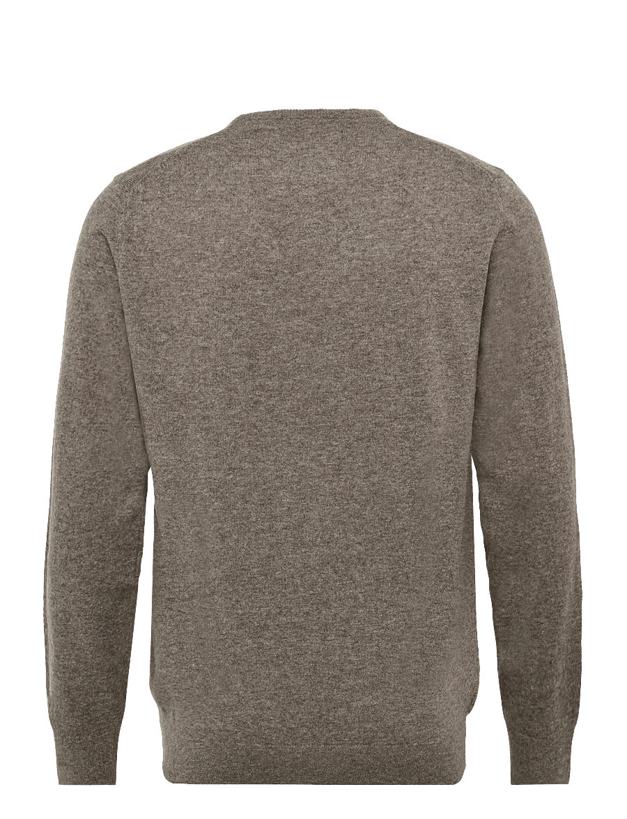 Barbour - Barbour Essential L/Wool Crew Neck Sweater - rundhalsad - dark stone - 1