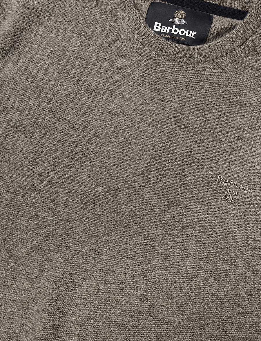 Barbour - Barbour Essential L/Wool Crew Neck Sweater - rundhalsad - dark stone - 2