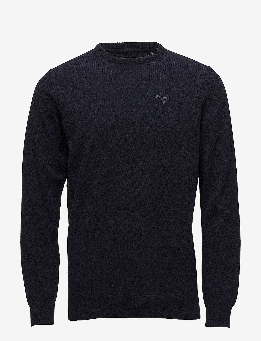 Barbour - Barbour Essential L/Wool Crew Neck Sweater - rundhalsad - navy/ecru beaco - 0