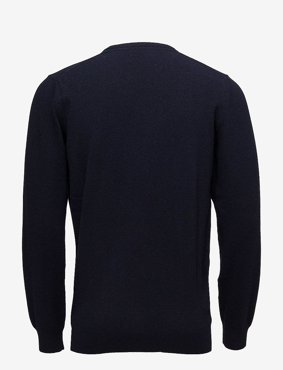 Barbour - Barbour Essential L/Wool Crew Neck Sweater - rundhalsad - navy/ecru beaco - 1