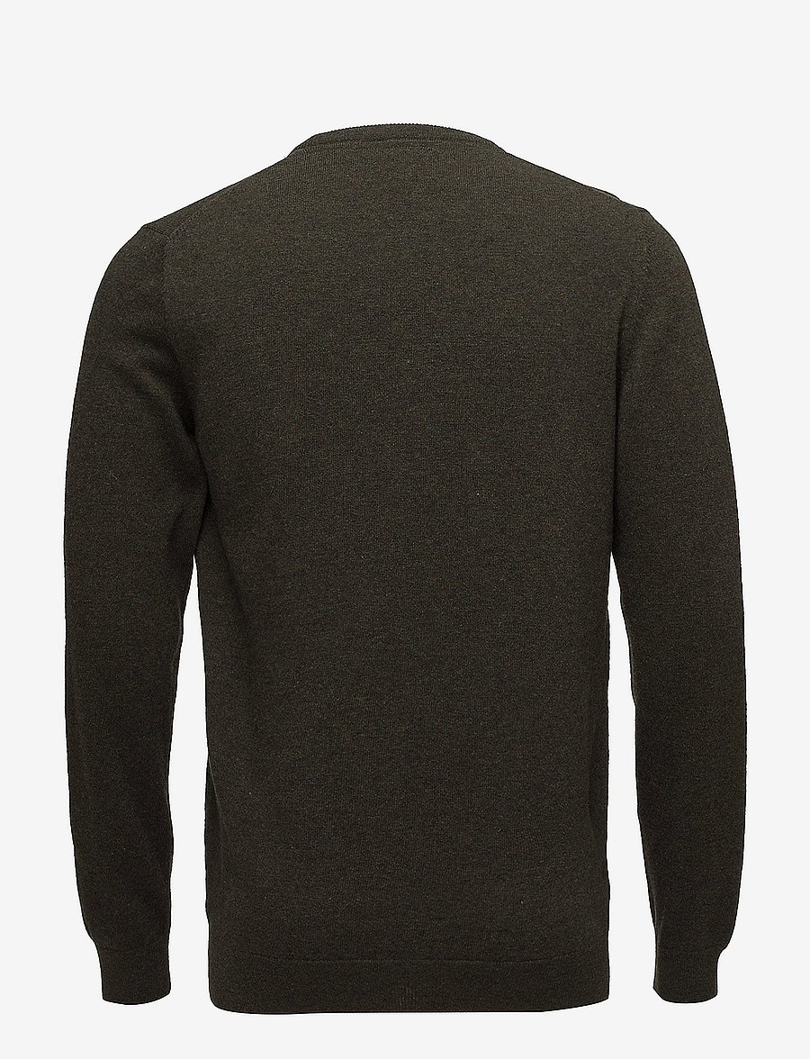 Barbour - Barbour Essential L/Wool Crew Neck Sweater - rund hals - racing grn - 1