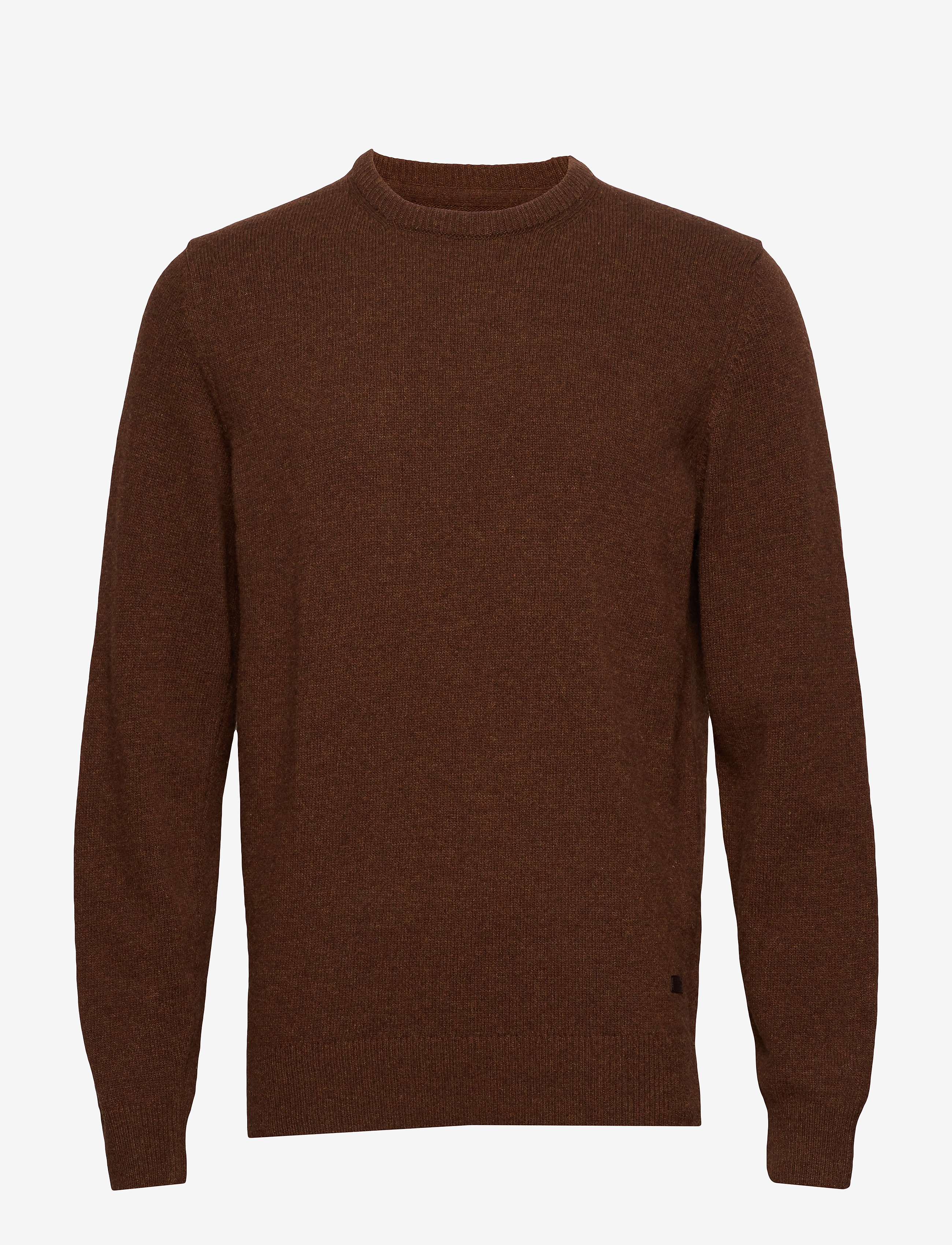 Barbour Barbour Essential Patch Crew Neck Sweater - Kleidung - BRACKEN / brown