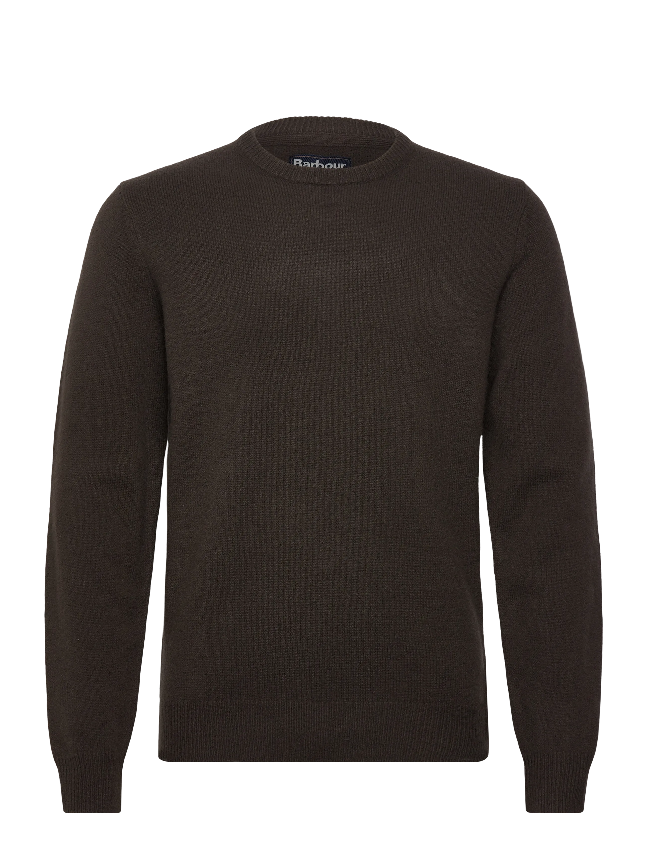 Barbour Barbour Essential Patch Crew Neck Sweater, XXL, Brown, Strik > Runde Halse, Herre